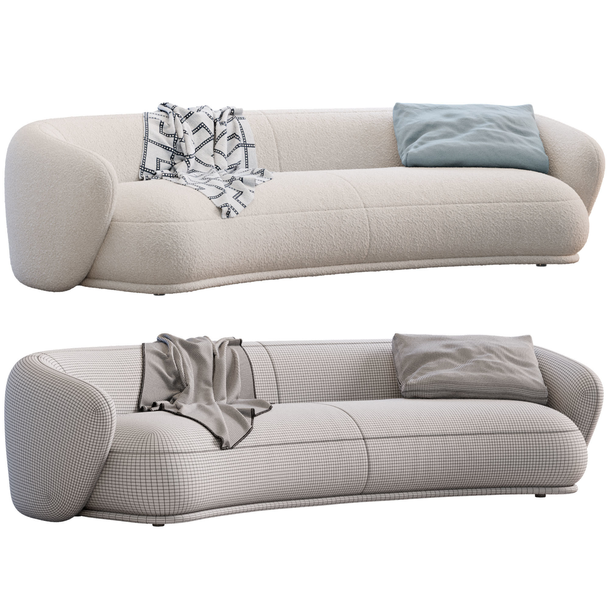 Sofa Rene By Meridiani 3D model_9