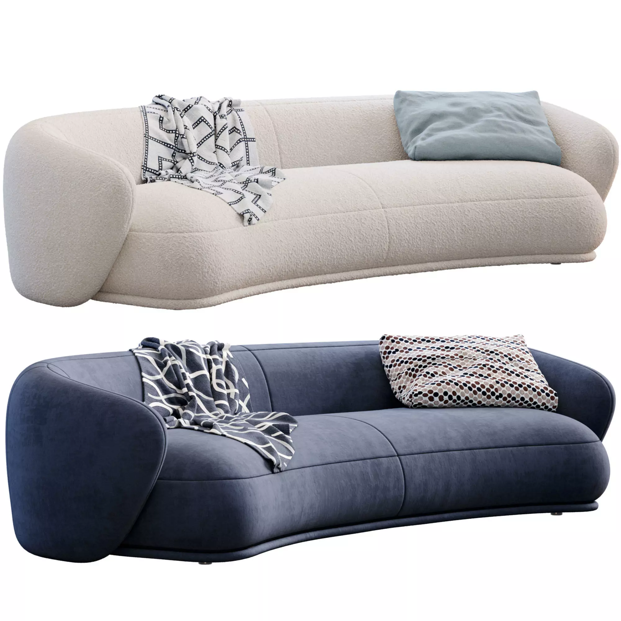 Sofa Rene By Meridiani 3D model_0