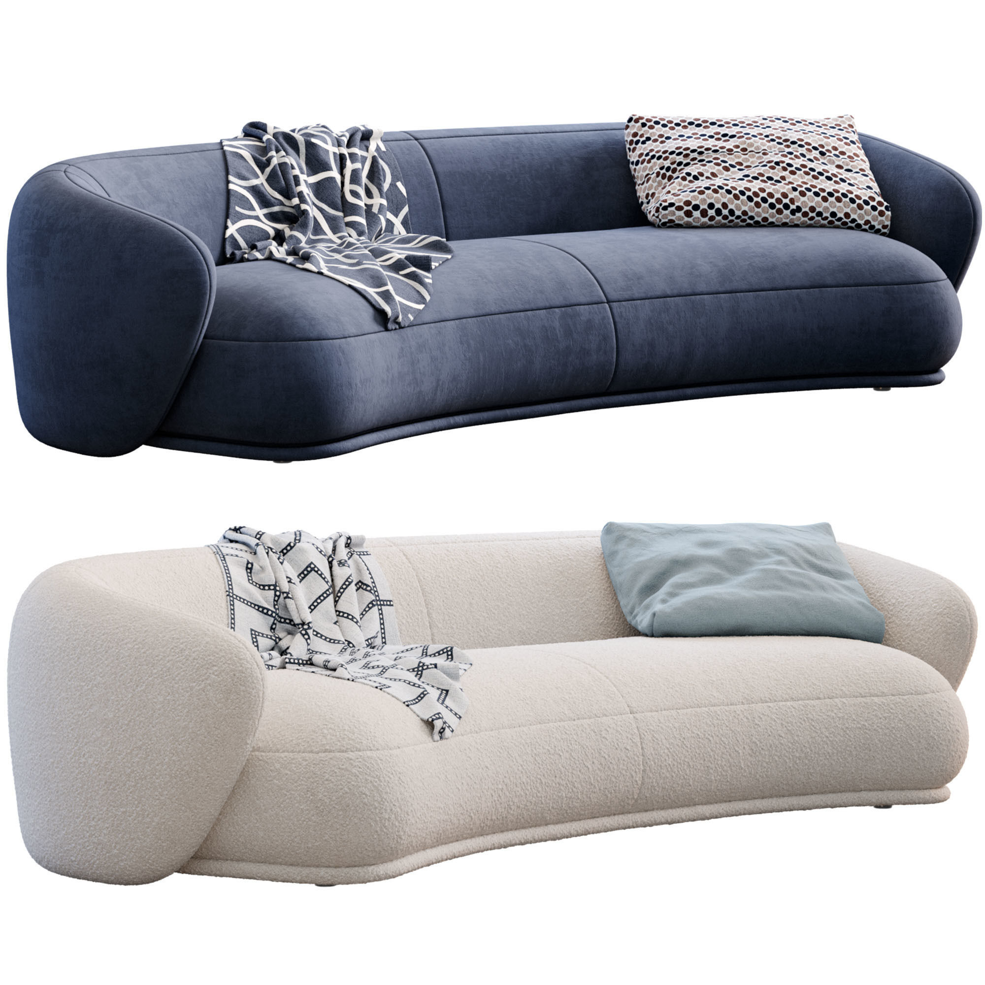Sofa Rene By Meridiani 3D model_10