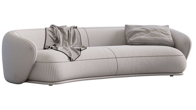 Sofa Rene By Meridiani 3D model 3