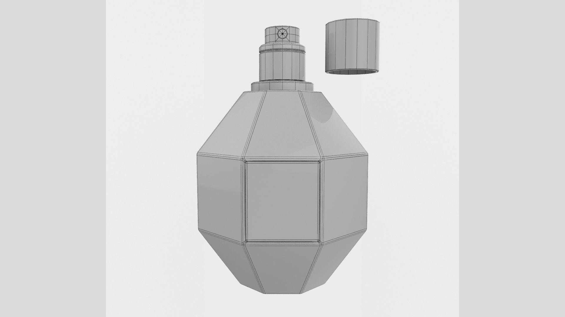Perfume Flowerbomb 100ml Low Poly High Poly Detailed model 3D model_10