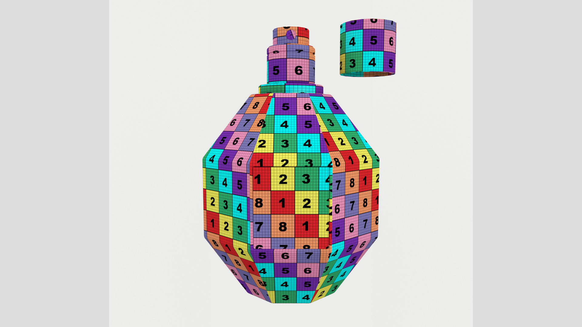 Perfume Flowerbomb 100ml Low Poly High Poly Detailed model 3D model_8