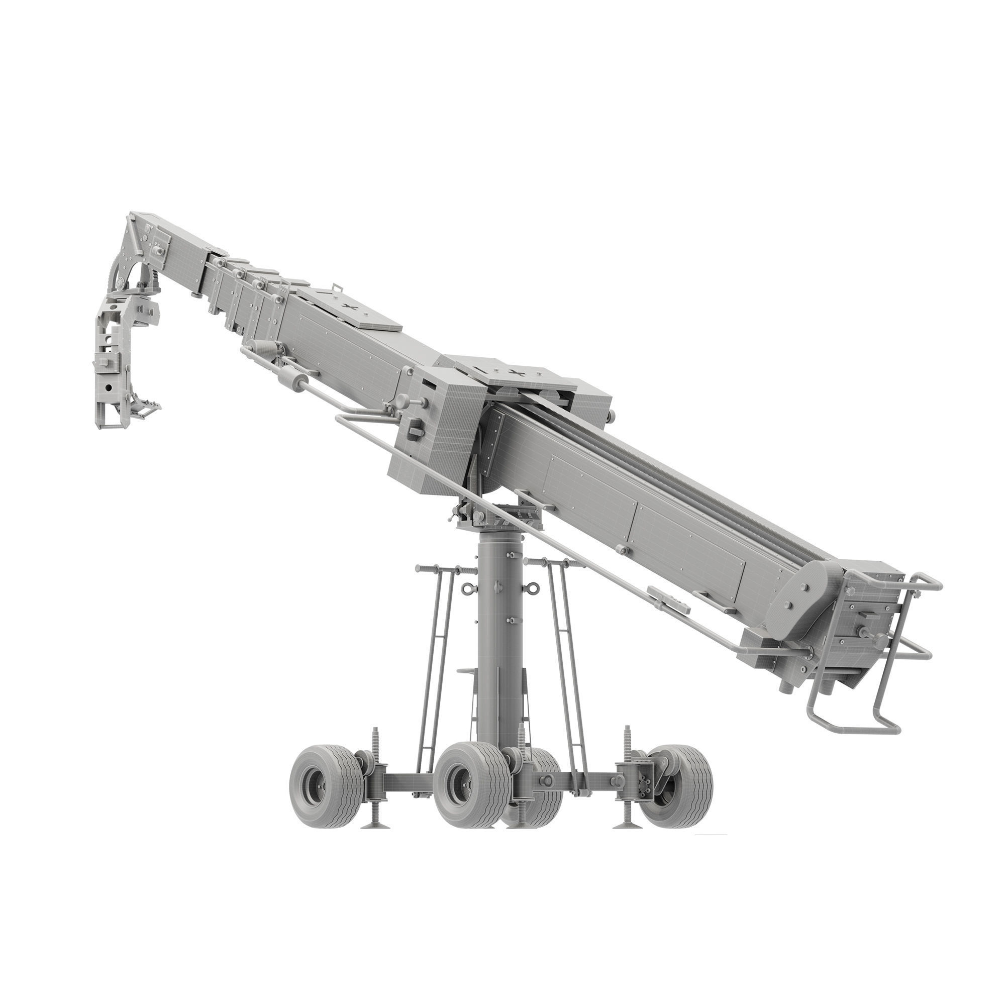 Movie crane camera black 3D model_4