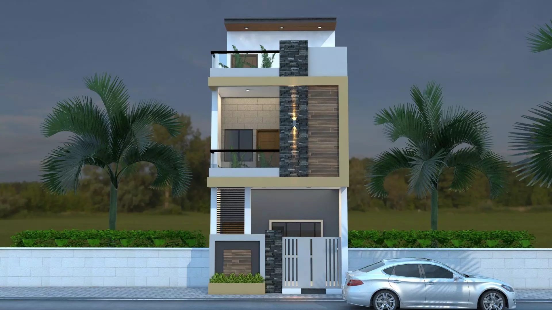 Modern Building  3D Model Low-poly 3D model_0