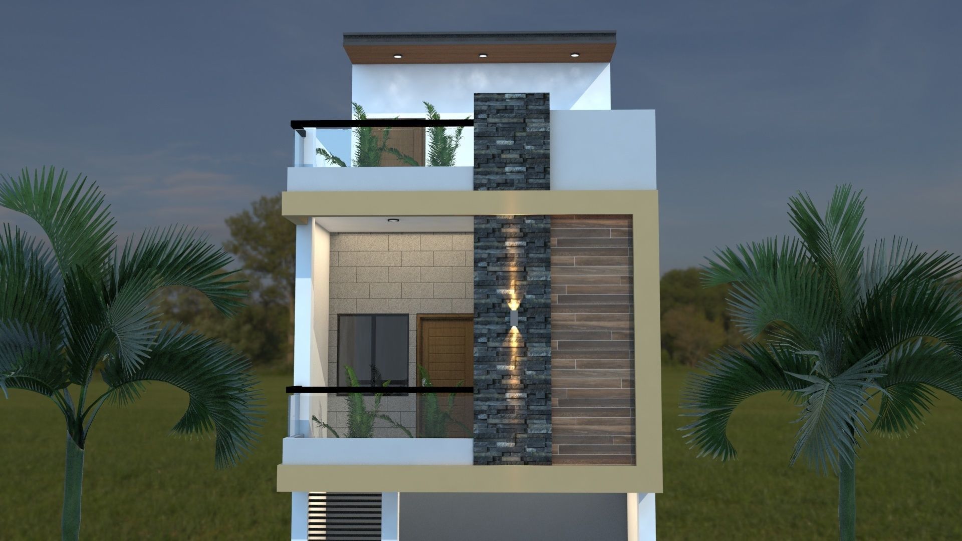 Modern Building  3D Model Low-poly 3D model_4