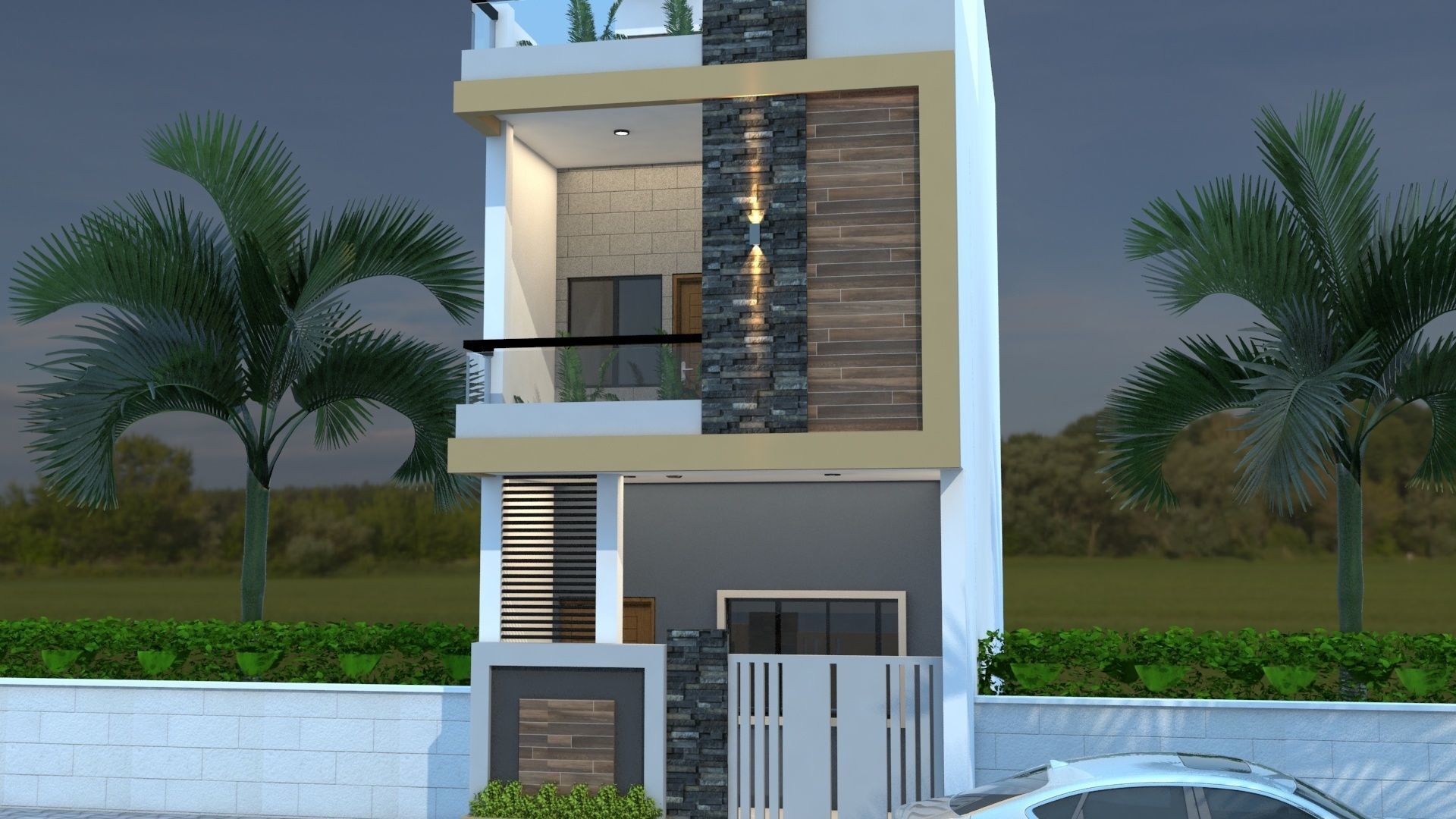 Modern Building  3D Model Low-poly 3D model_3