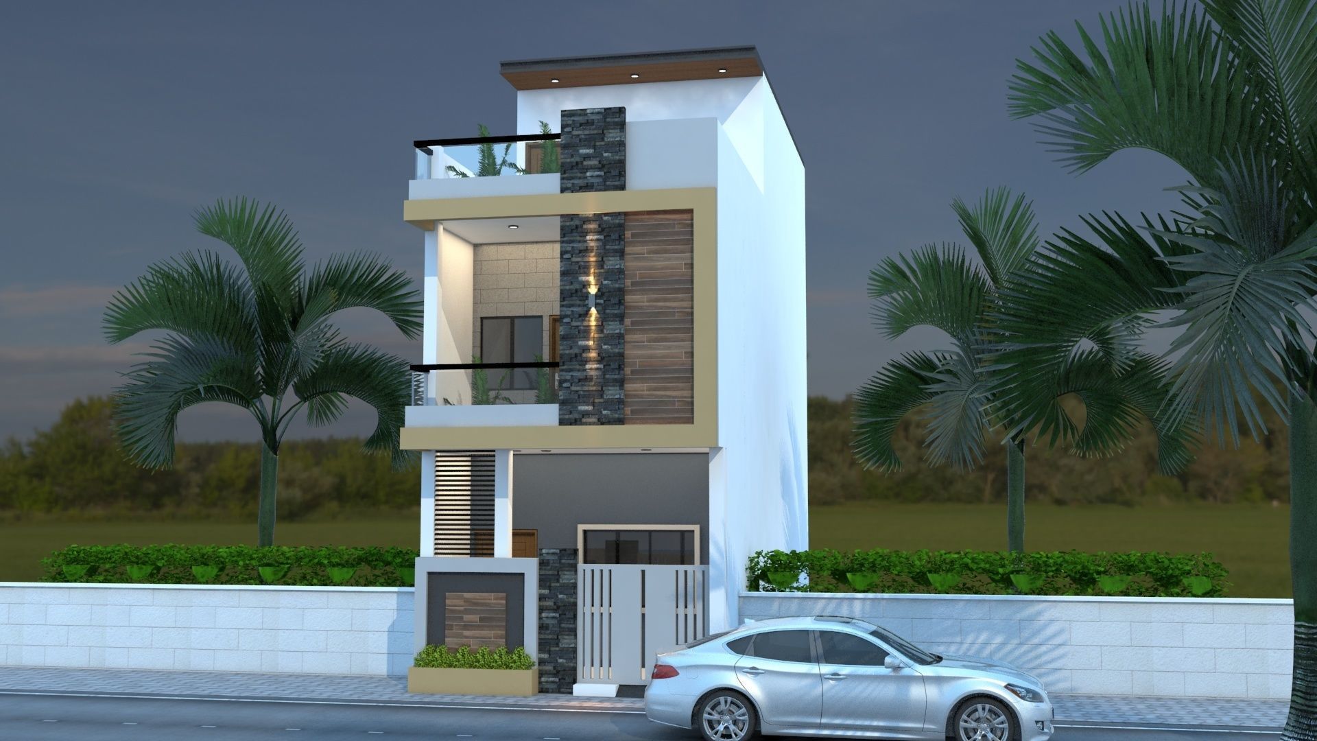 Modern Building  3D Model Low-poly 3D model_2