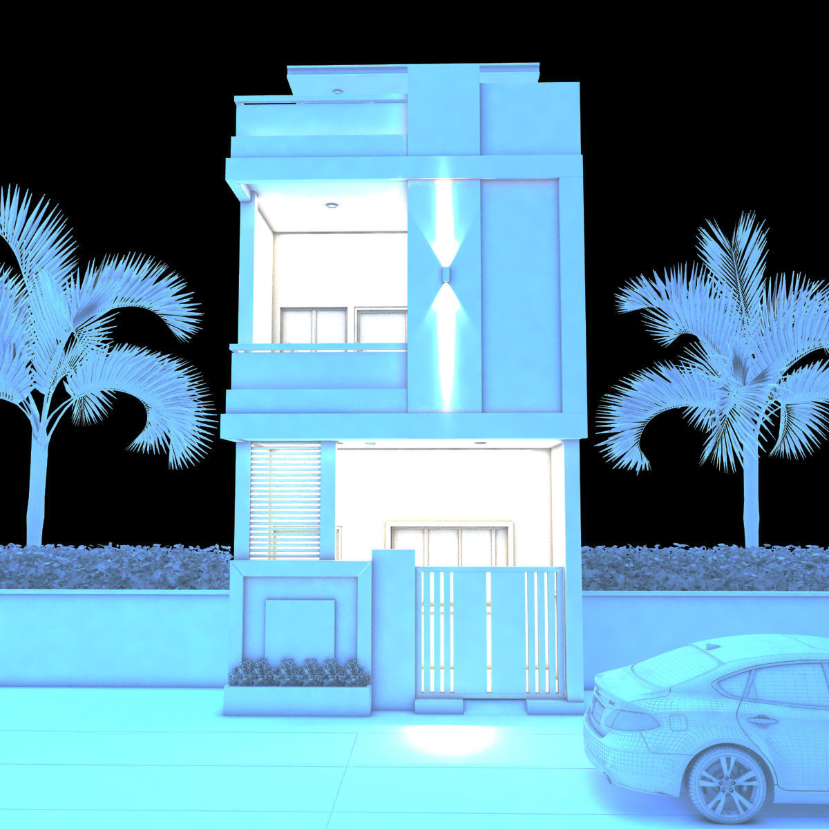 Modern Building  3D Model Low-poly 3D model_6