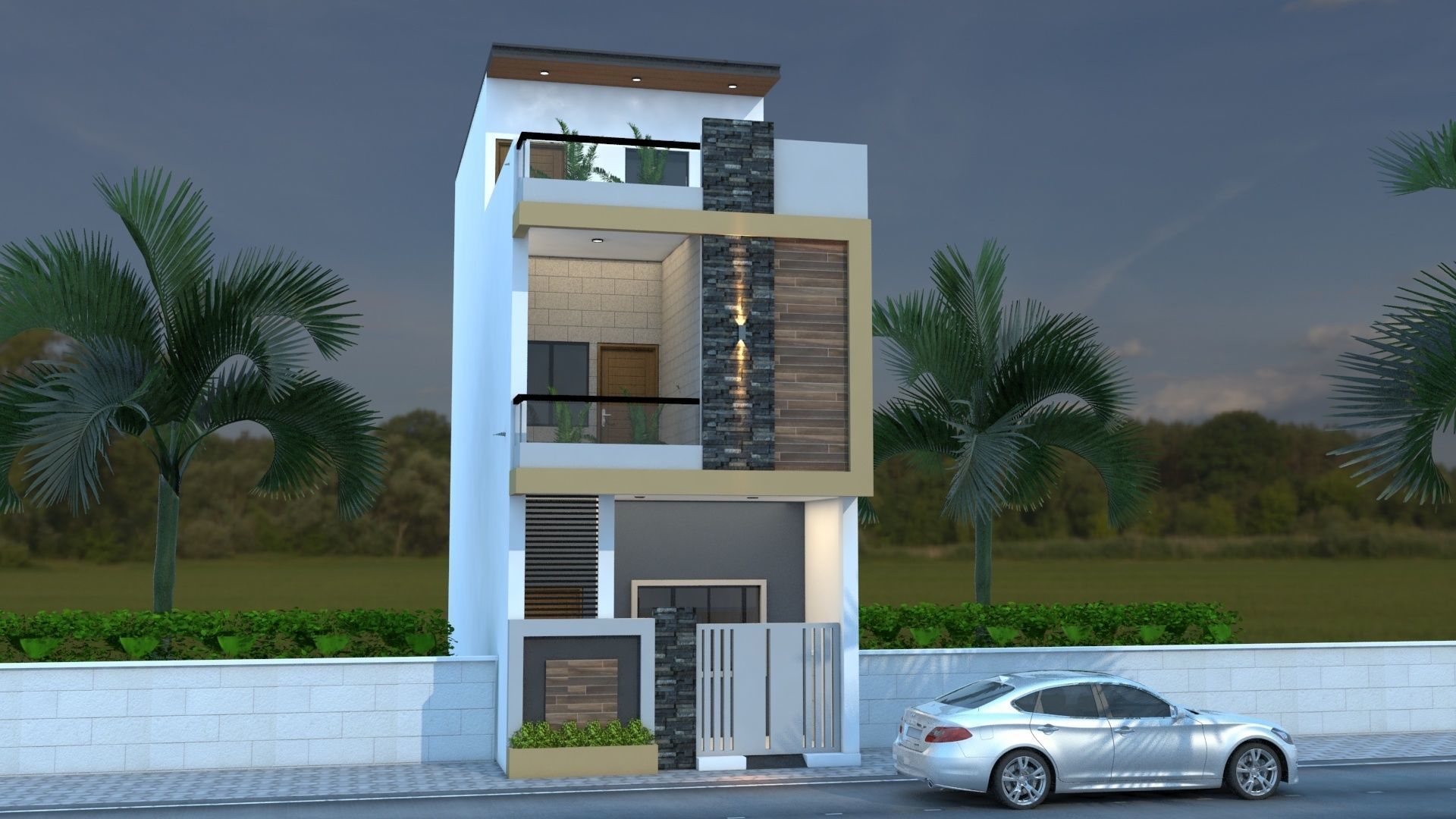 Modern Building  3D Model Low-poly 3D model_1