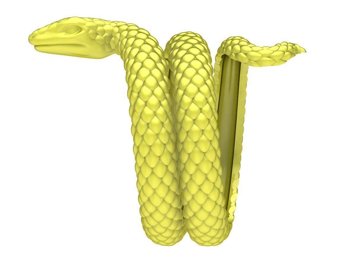Coiled Snake Ring 3D Model for Jewelry Design 4060 3D print model_2