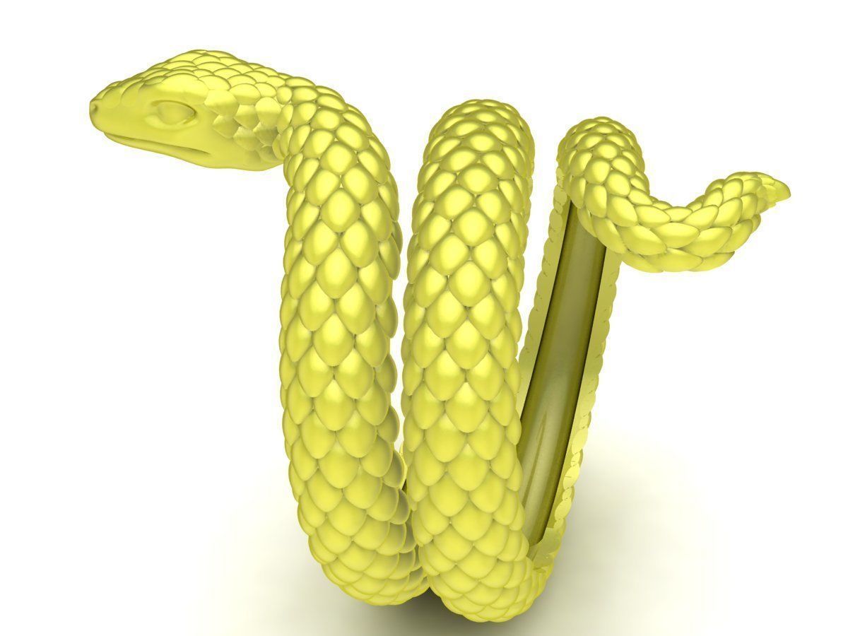 Coiled Snake Ring 3D Model for Jewelry Design 4060 3D print model_1