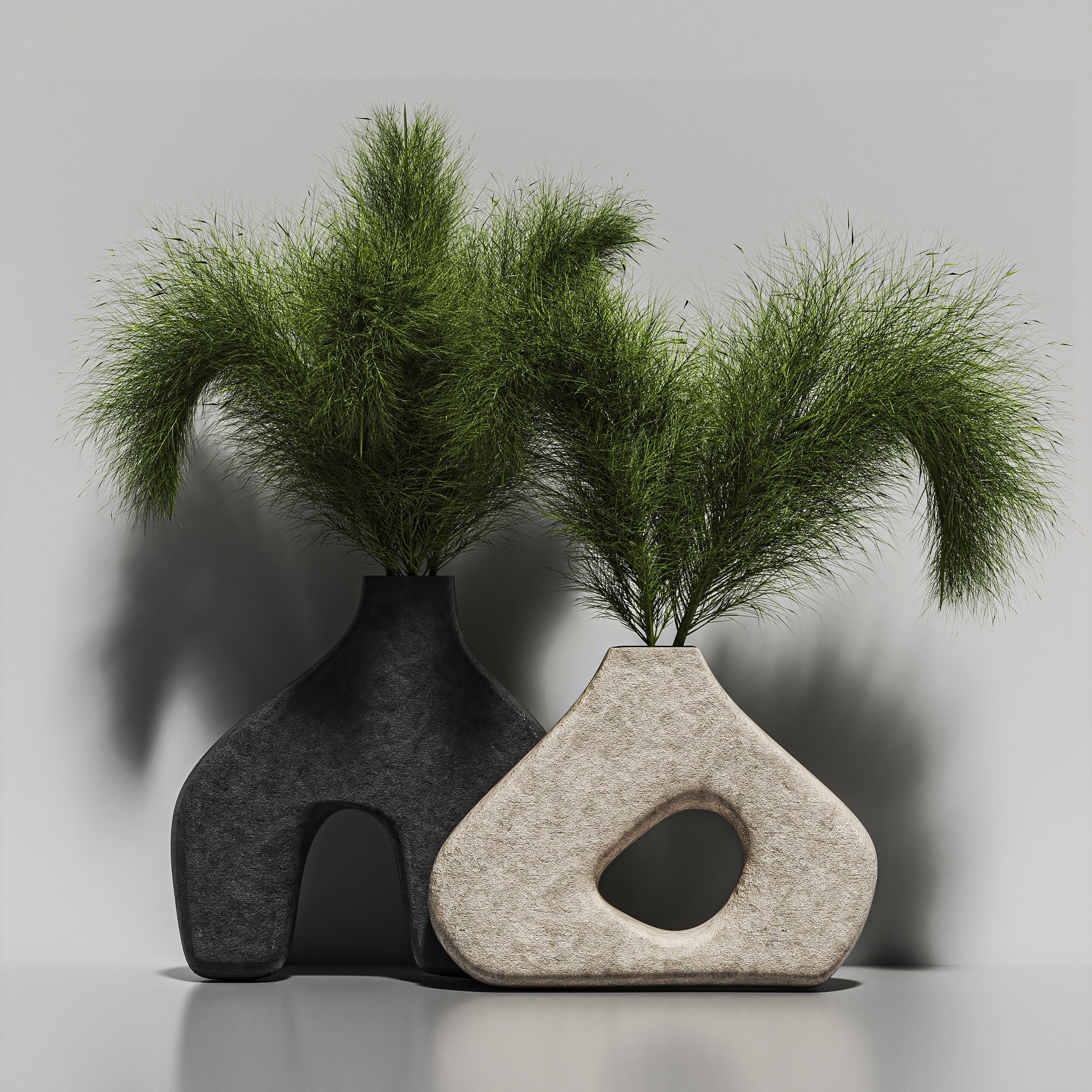 vase01 vase with plant in it 3D model_1