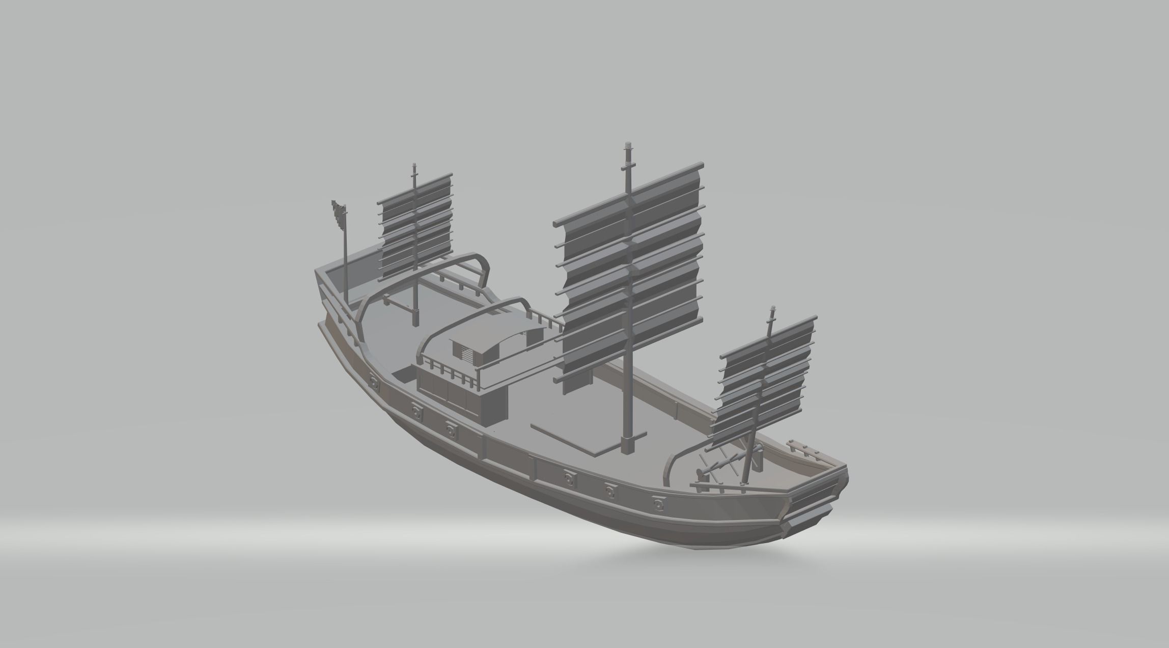 Chinese Ancient Ship 3D model_4
