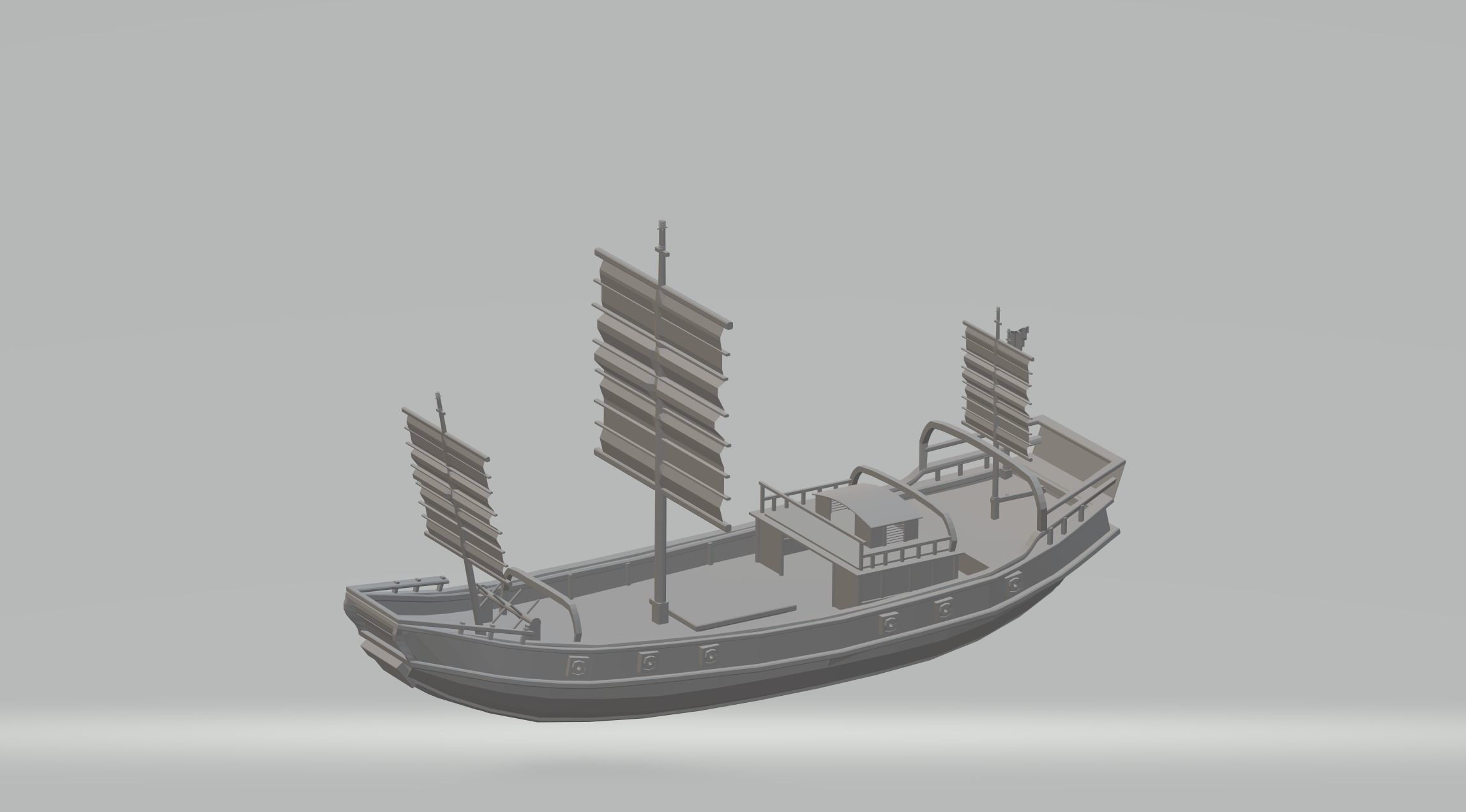 Chinese Ancient Ship 3D model_5