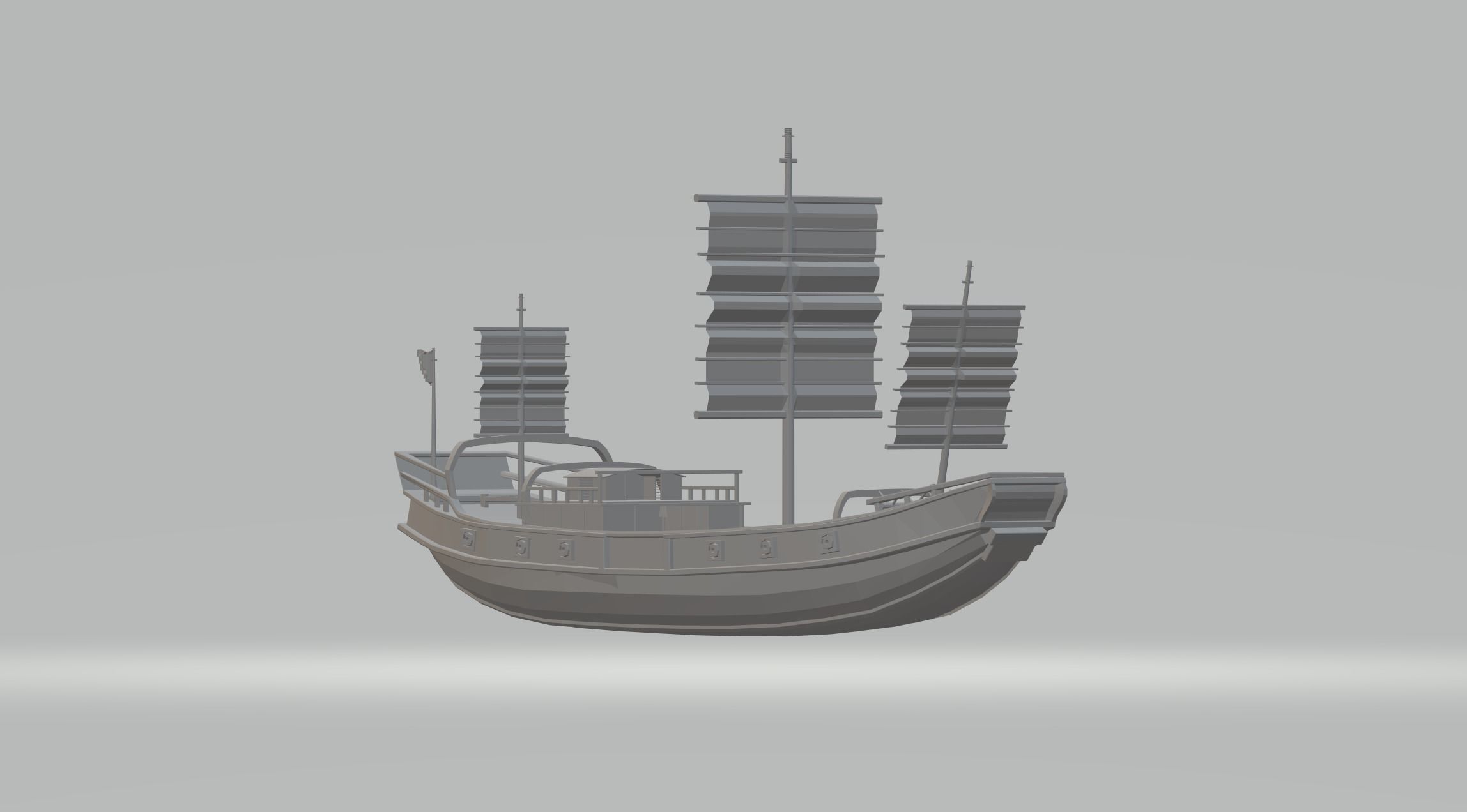 Chinese Ancient Ship 3D model_3