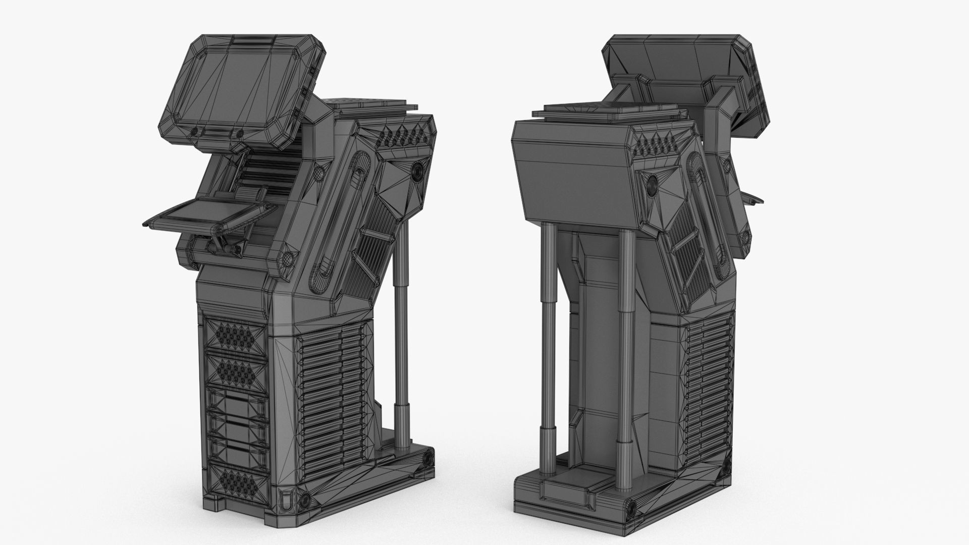 Sci Fi Terminal v1 Low-poly 3D model_20
