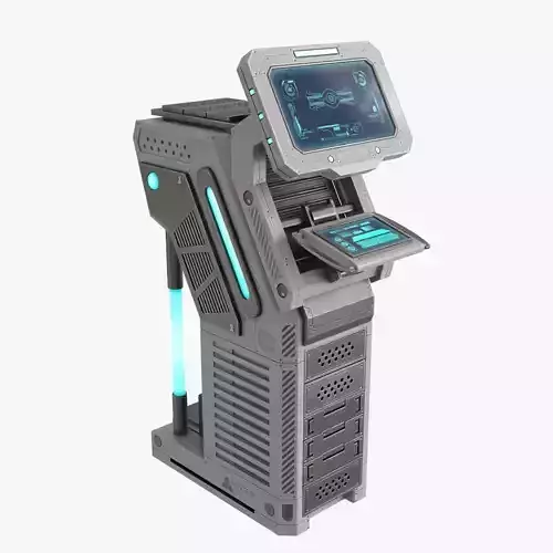 Sci Fi Terminal v1 Low-poly 3D model