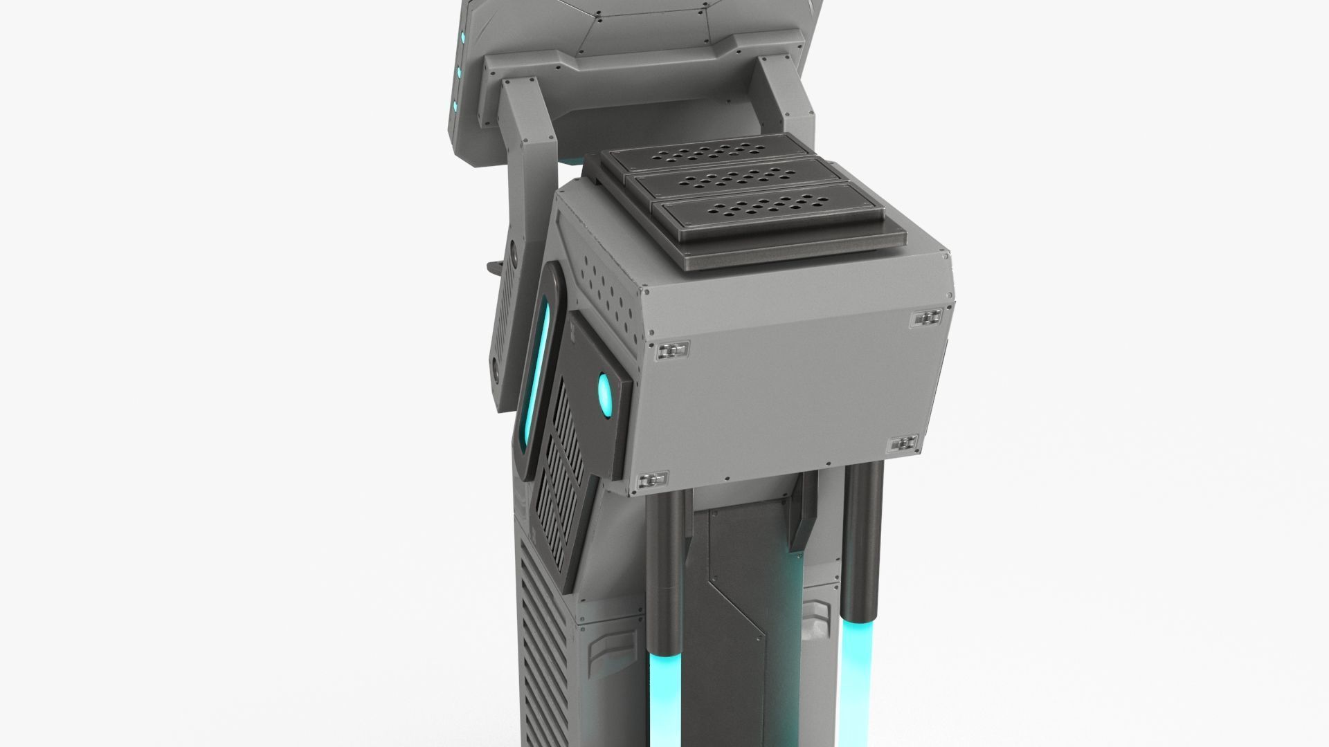 Sci Fi Terminal v1 Low-poly 3D model_9
