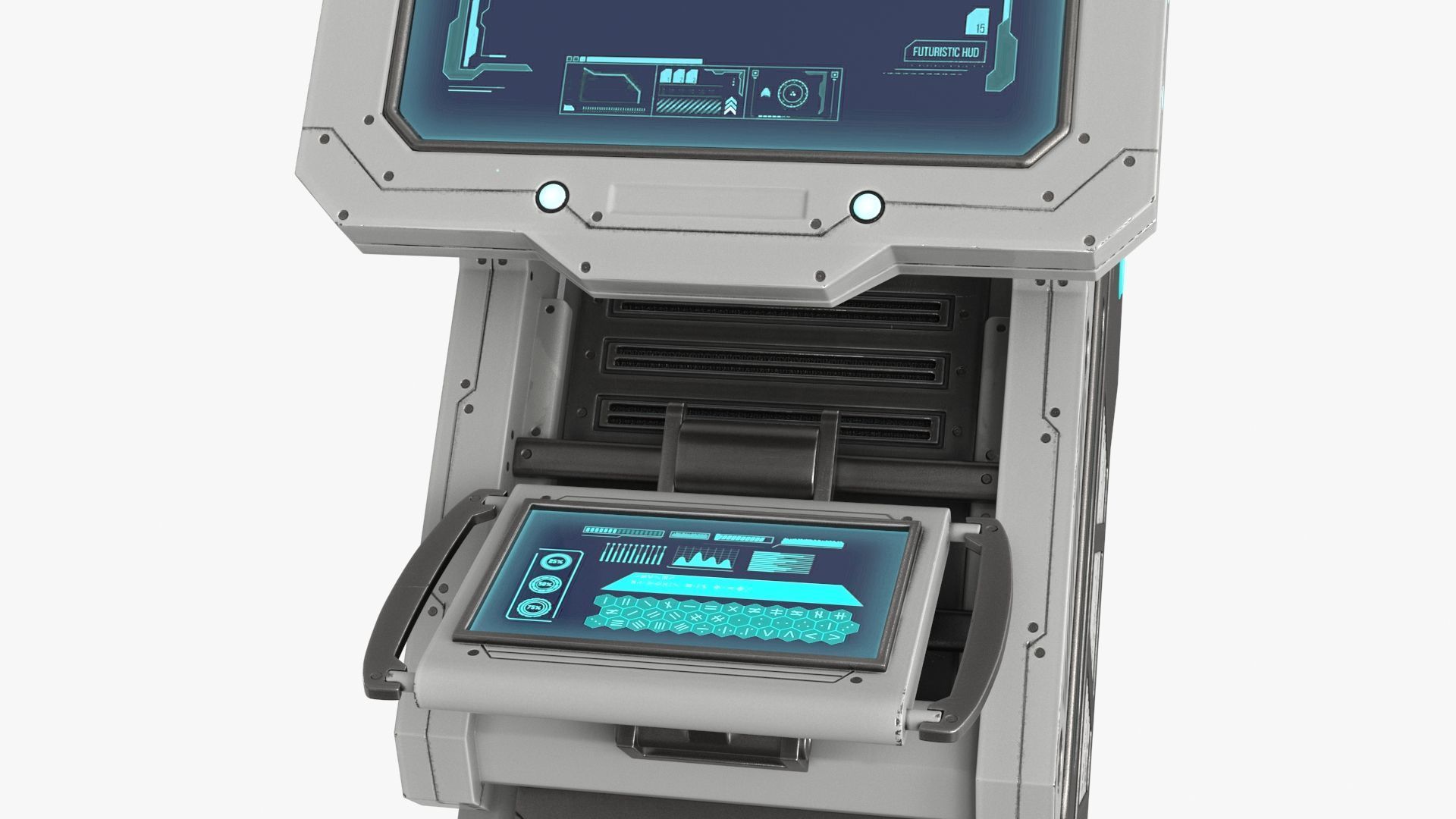 Sci Fi Terminal v1 Low-poly 3D model_5