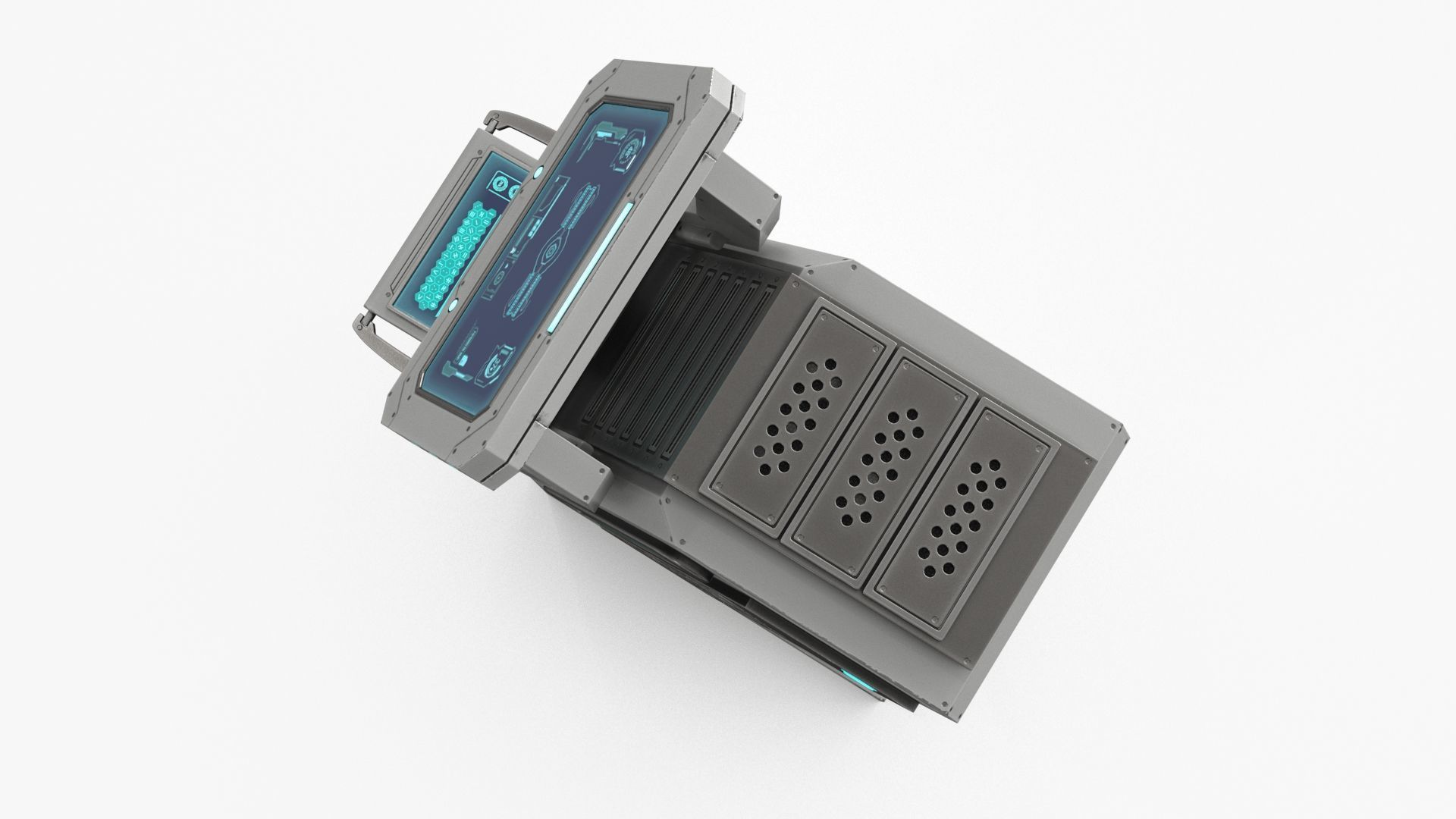 Sci Fi Terminal v1 Low-poly 3D model_10