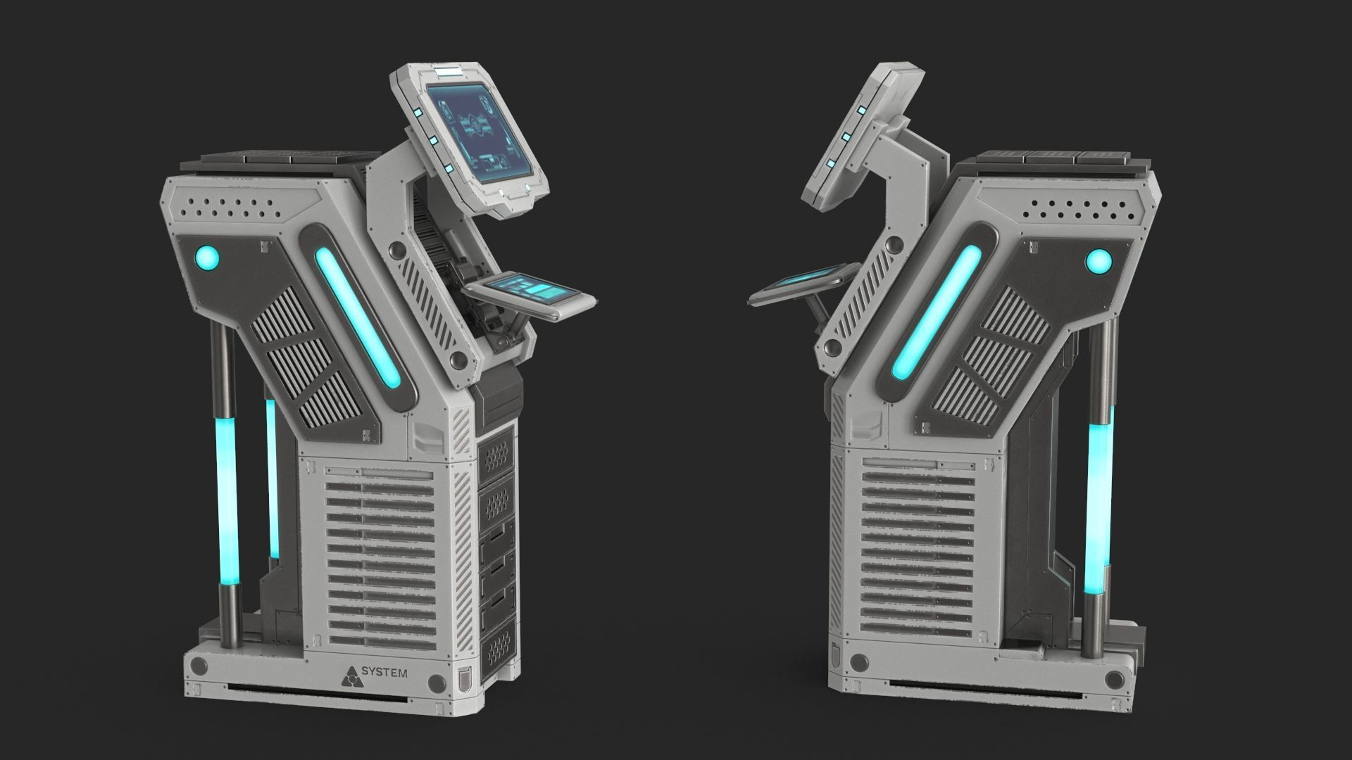 Sci Fi Terminal v1 Low-poly 3D model_15