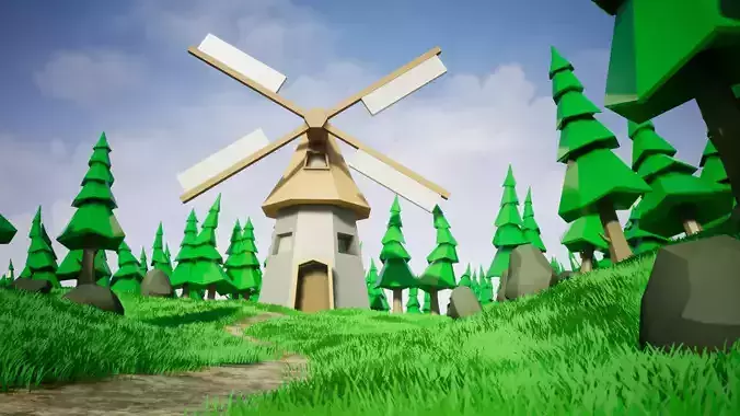 Stylized Environment Low Poly Pack - 1 Low-poly 3D model