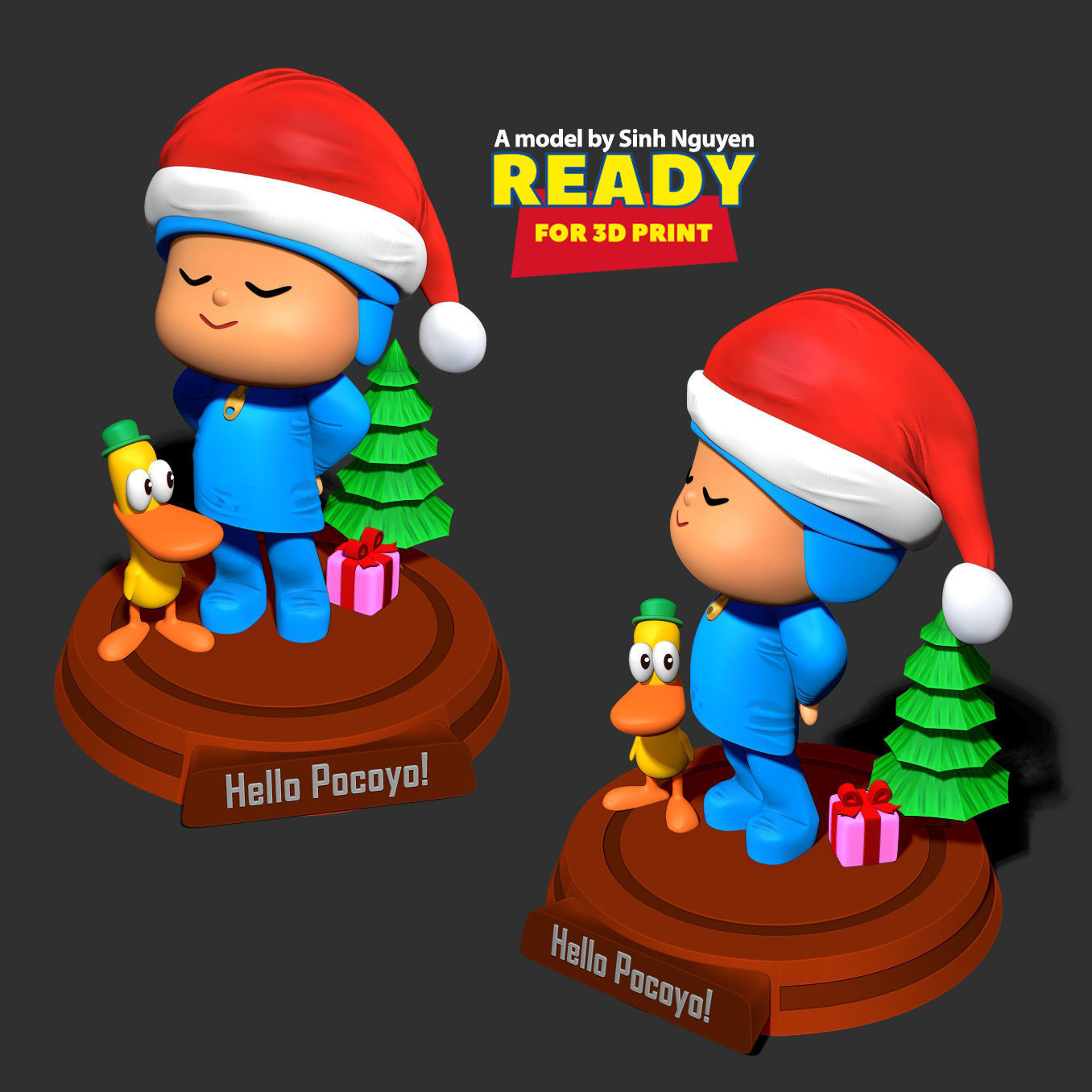 Pocoyo and Pato 3D print model_4