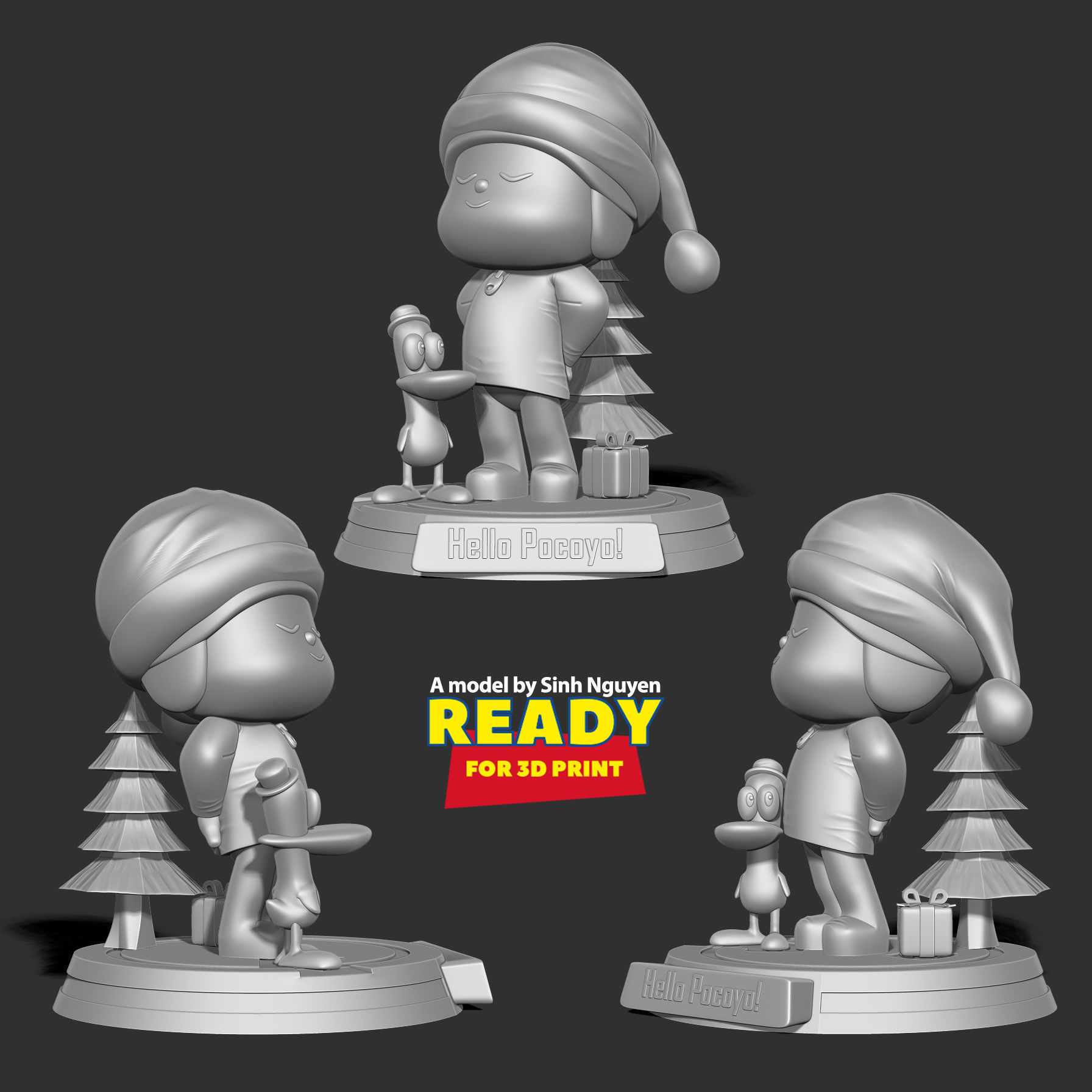 Pocoyo and Pato 3D print model_3