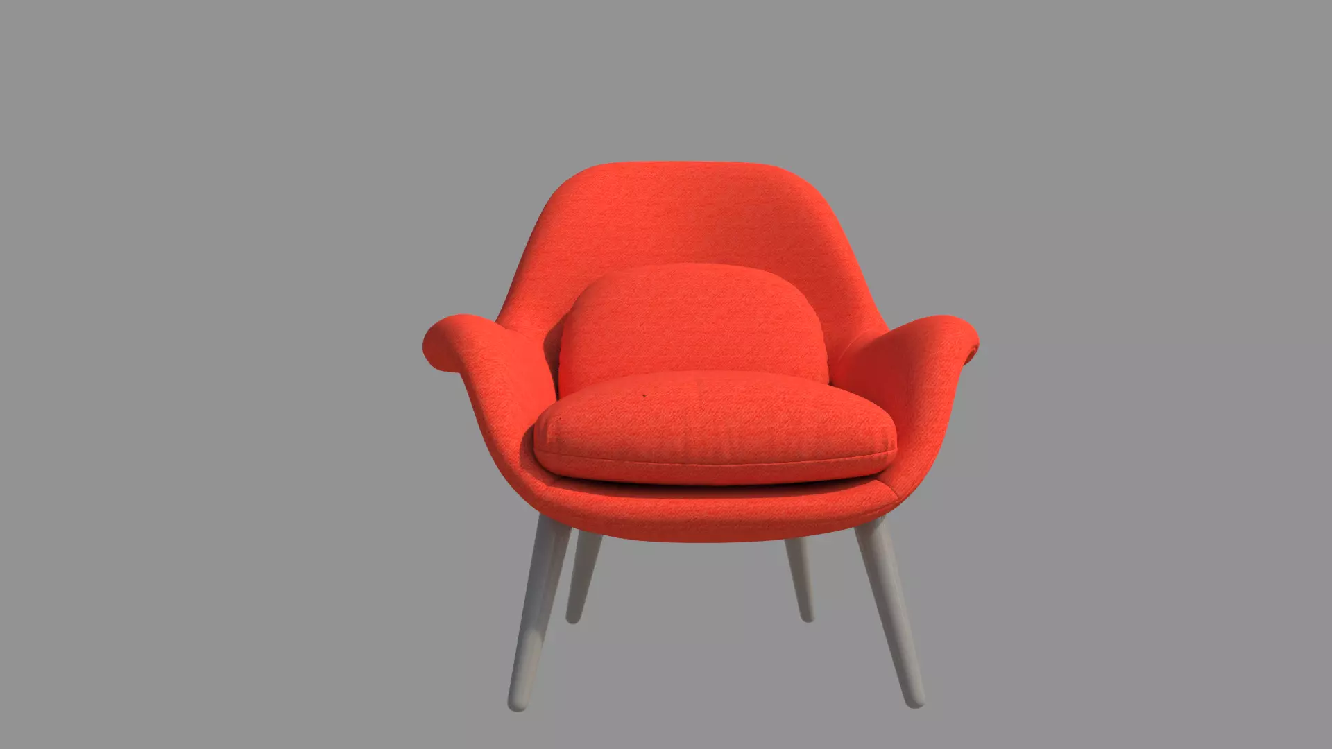 Armchair orange chair 3D model