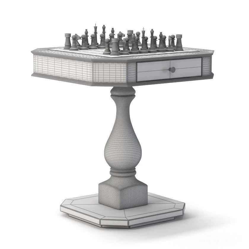 Bishop Gaming Table 3D model_1