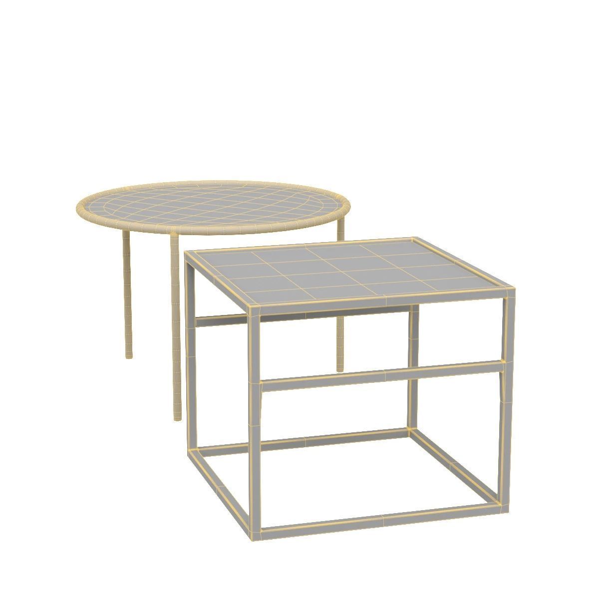 Lounge Seating Group  Two tea tables 3D model_1