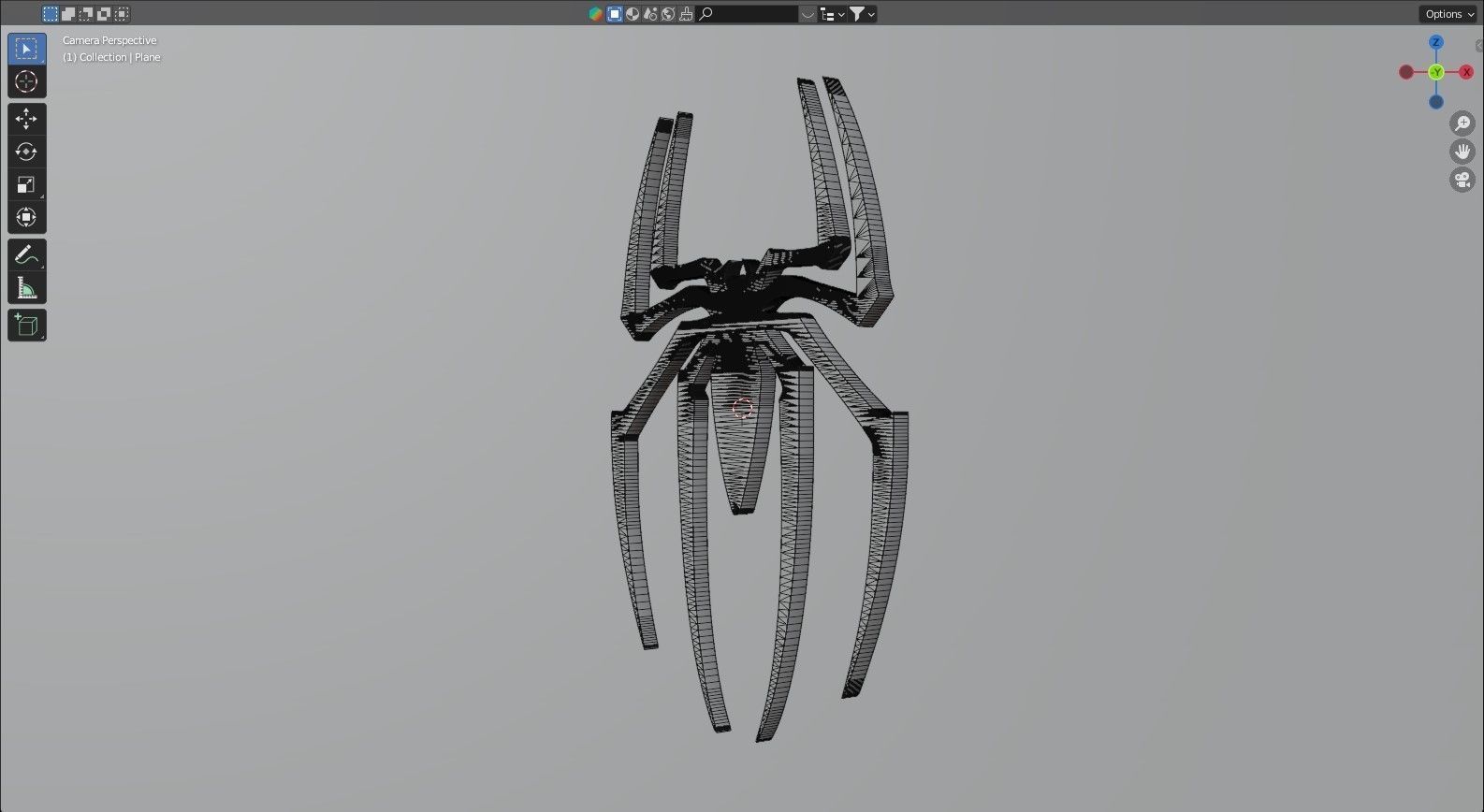 Spiderman 3D Logo Low-poly 3D model_7