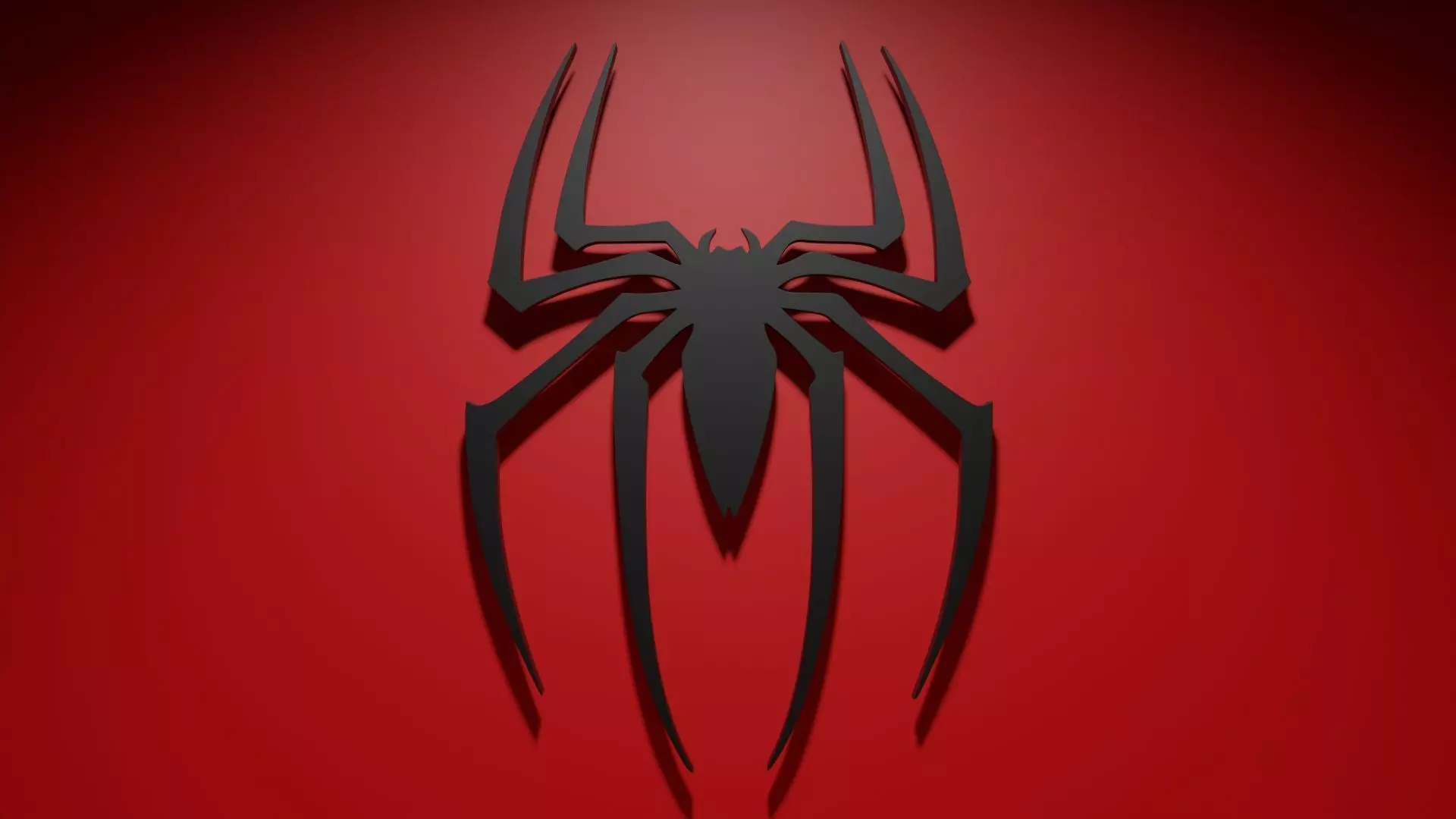 Spiderman 3D Logo Low-poly 3D model_0