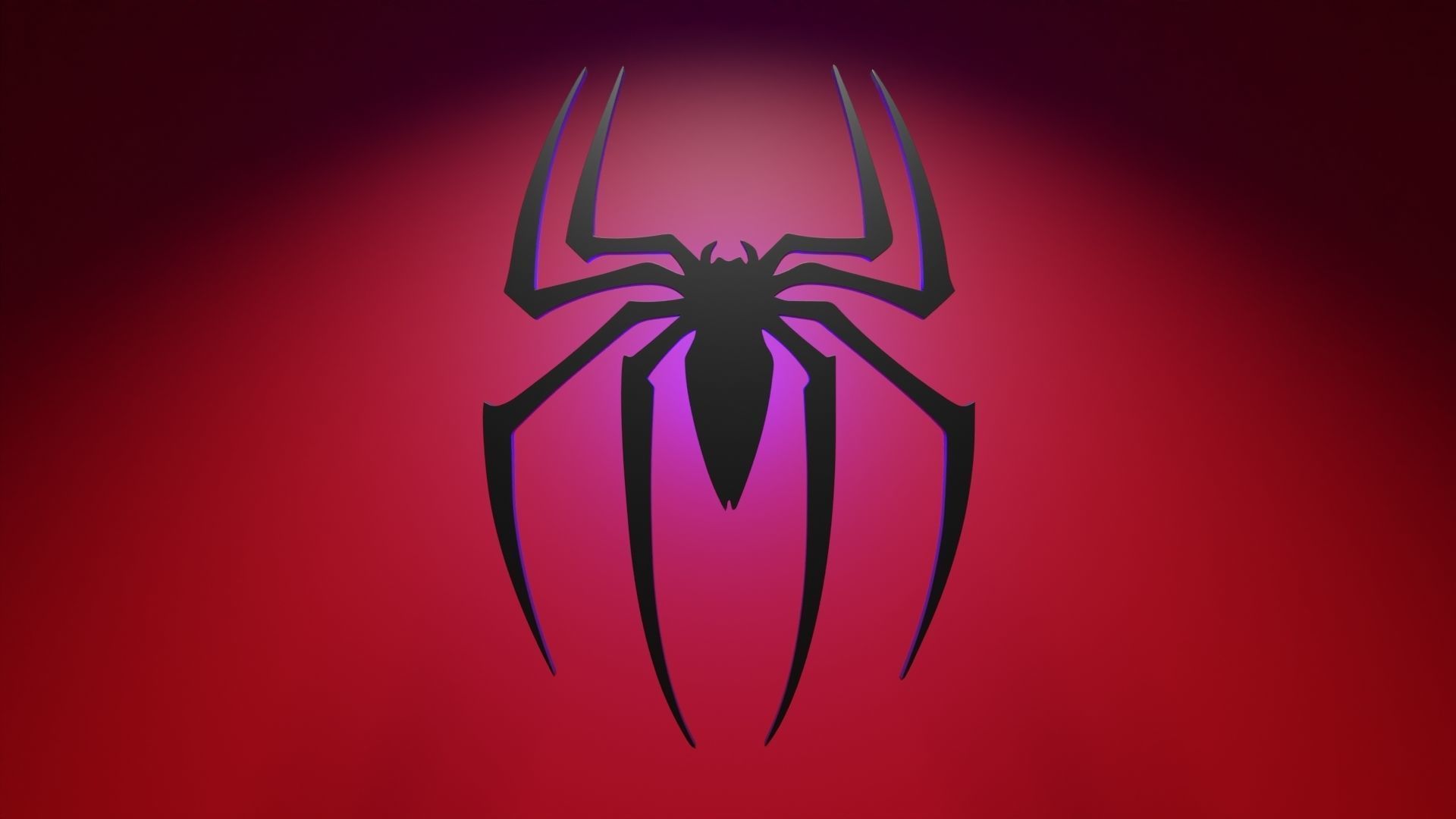 Spiderman 3D Logo Low-poly 3D model_1
