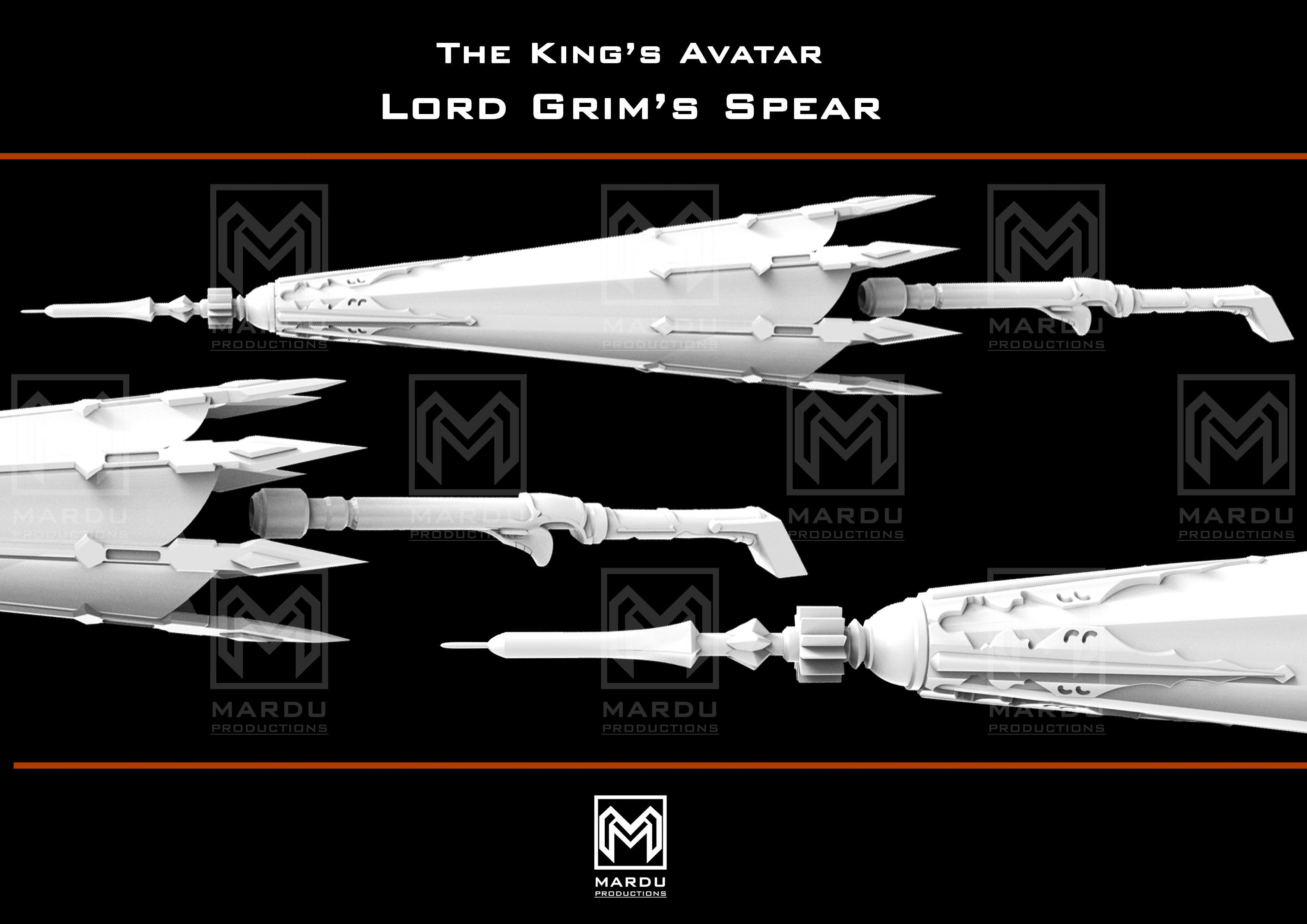 Lord Grim s spear The King s  avatar 3D PRINTABLE MODEL  3D print model_1