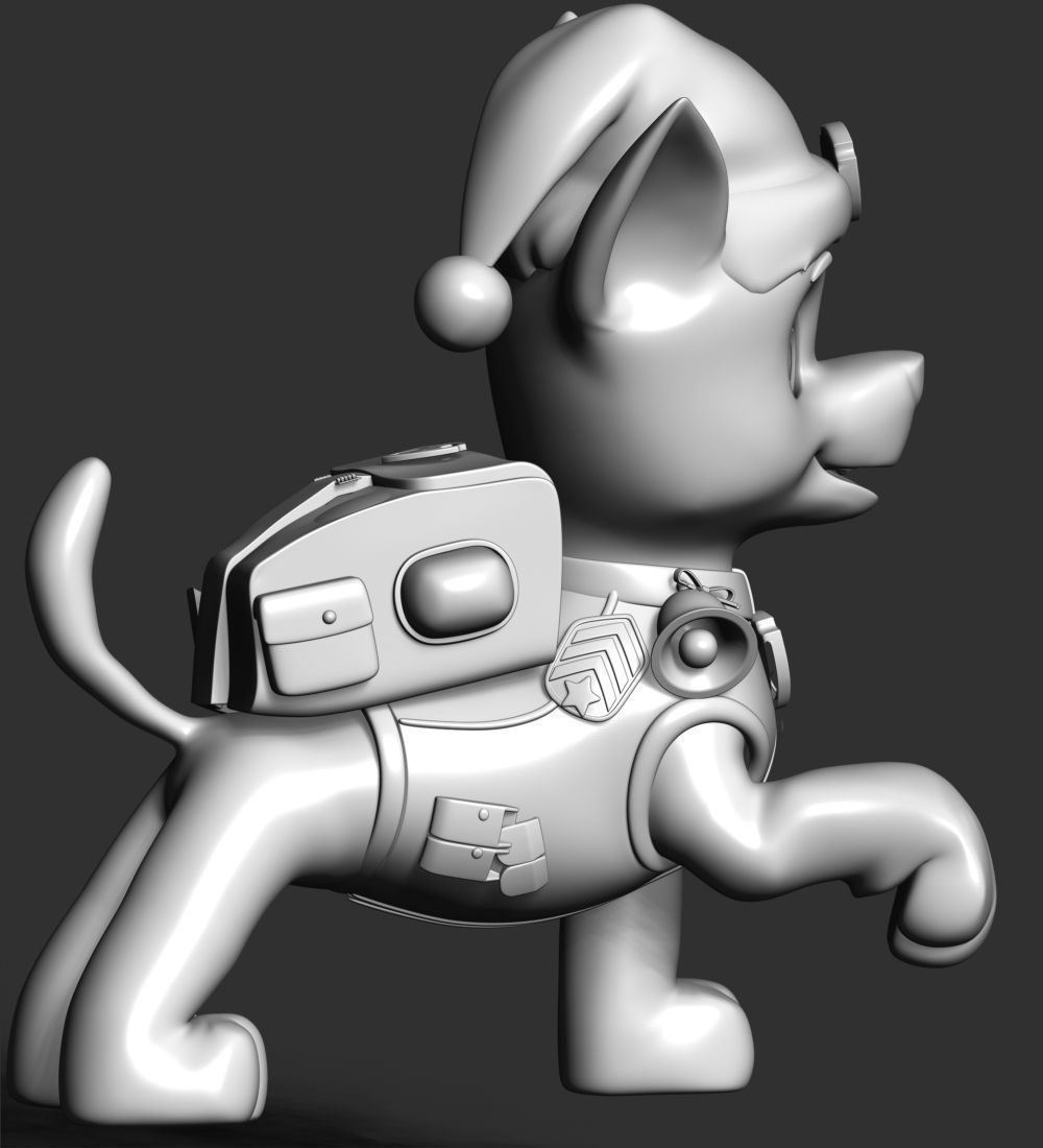 Chase Paw Patrol - Merry Christmas 3D print model_17