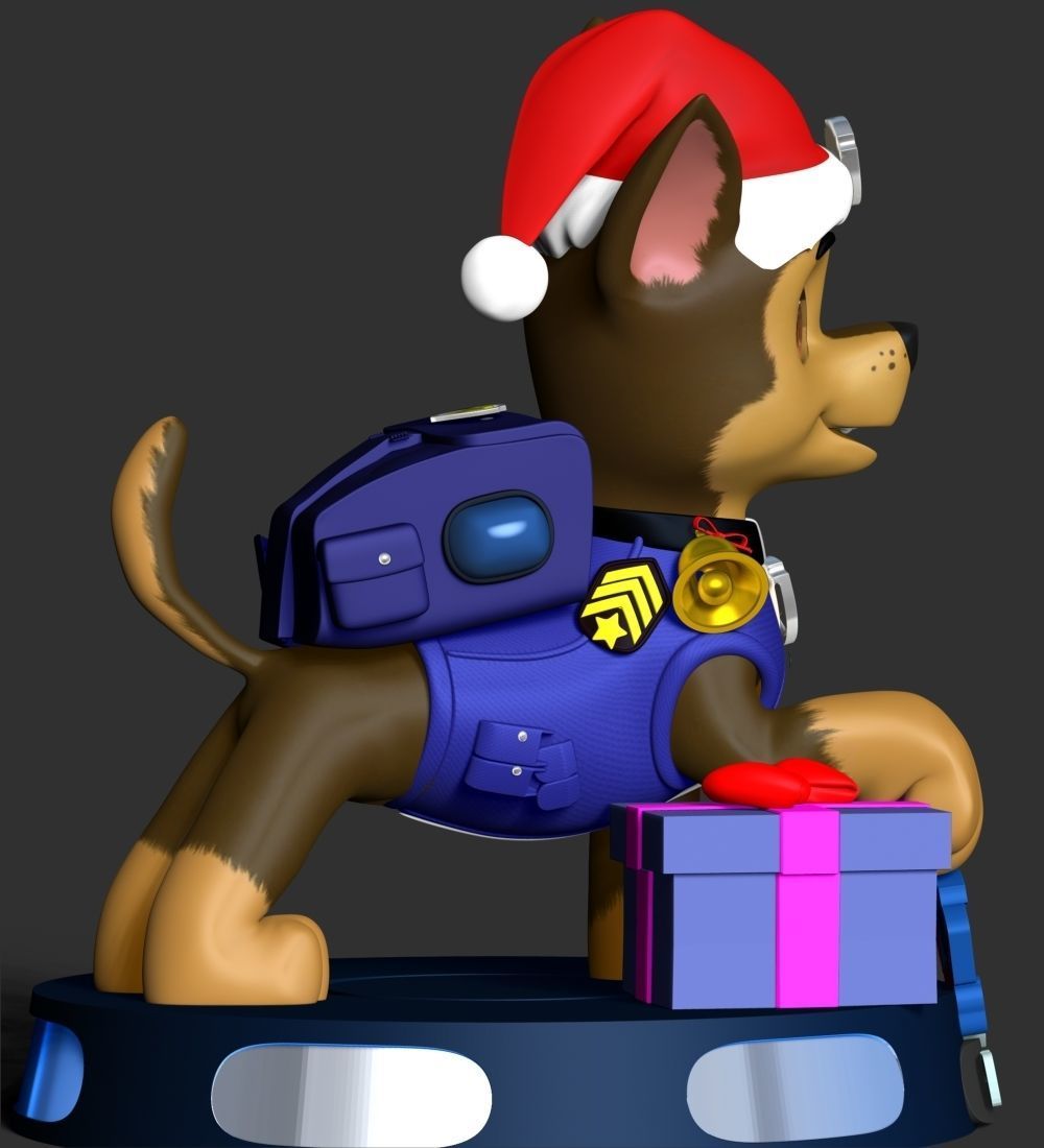 Chase Paw Patrol - Merry Christmas 3D print model_10