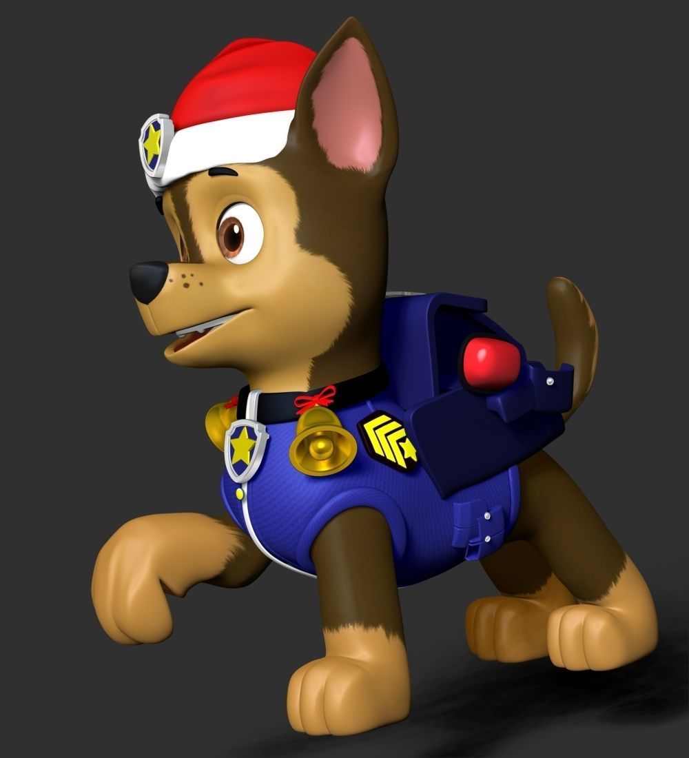 Chase Paw Patrol - Merry Christmas 3D print model_14