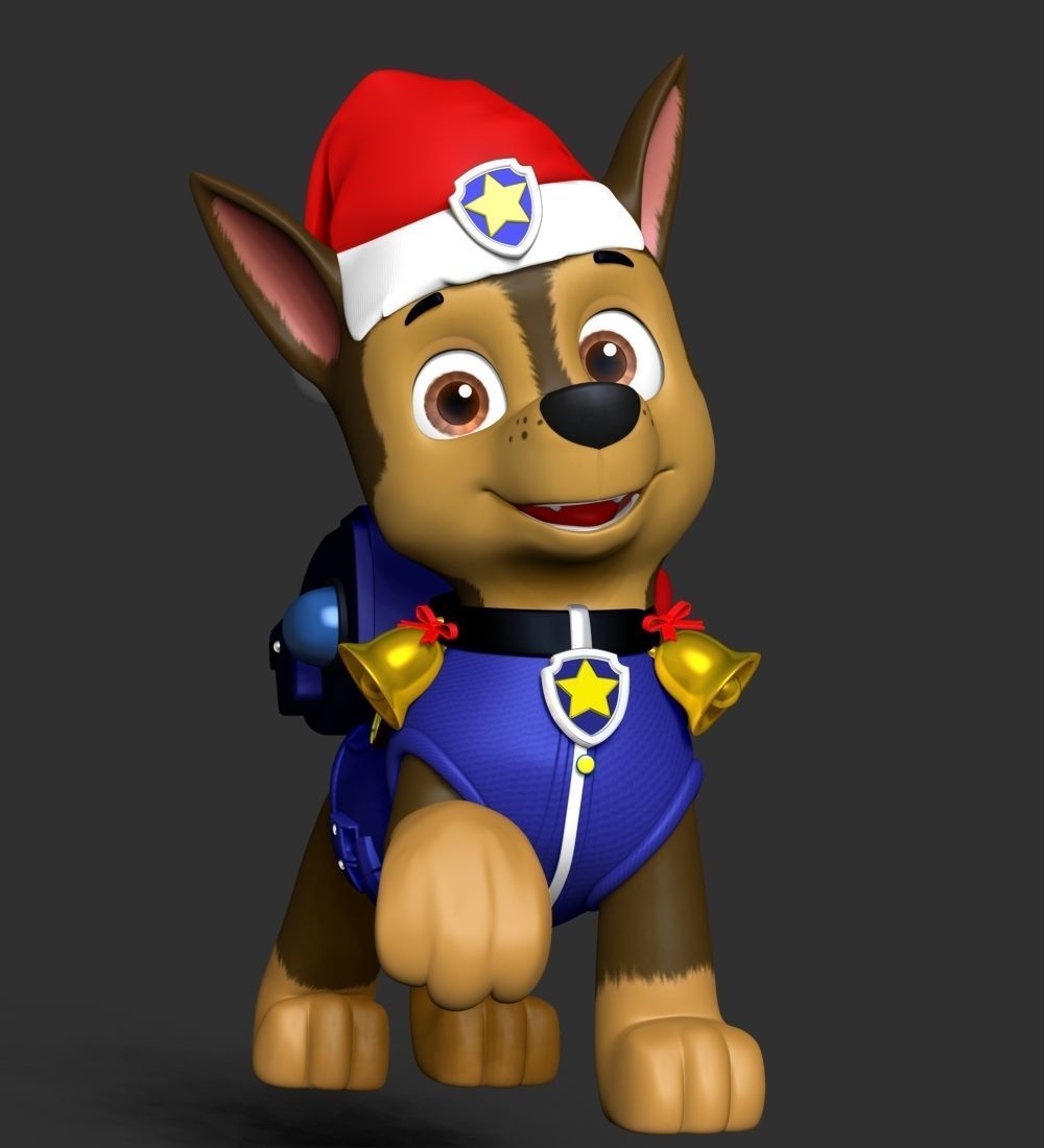Chase Paw Patrol - Merry Christmas 3D print model_12