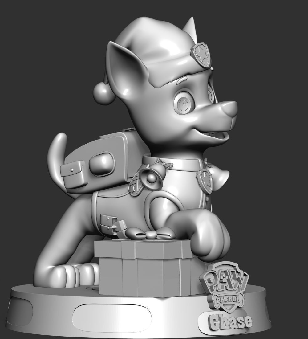 Chase Paw Patrol - Merry Christmas 3D print model_21