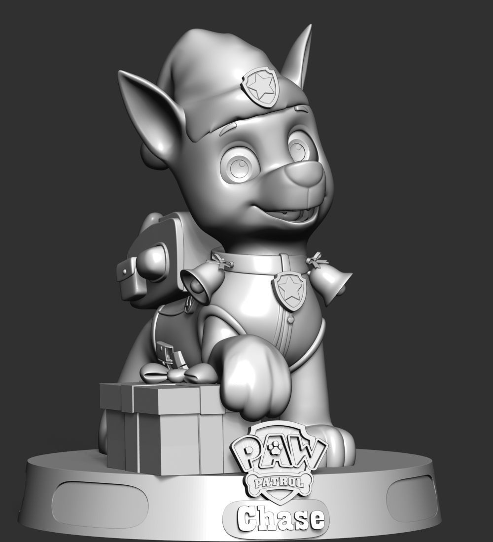 Chase Paw Patrol - Merry Christmas 3D print model_20