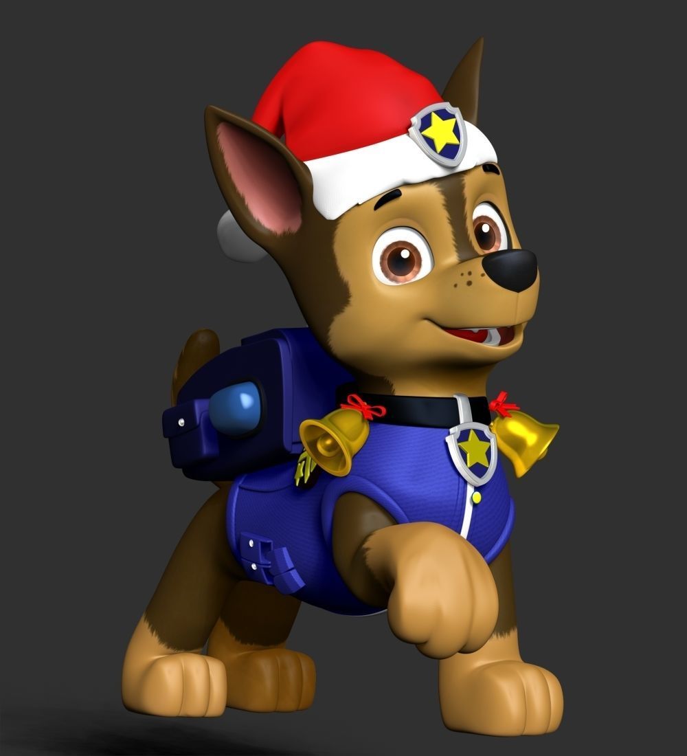 Chase Paw Patrol - Merry Christmas 3D print model_13