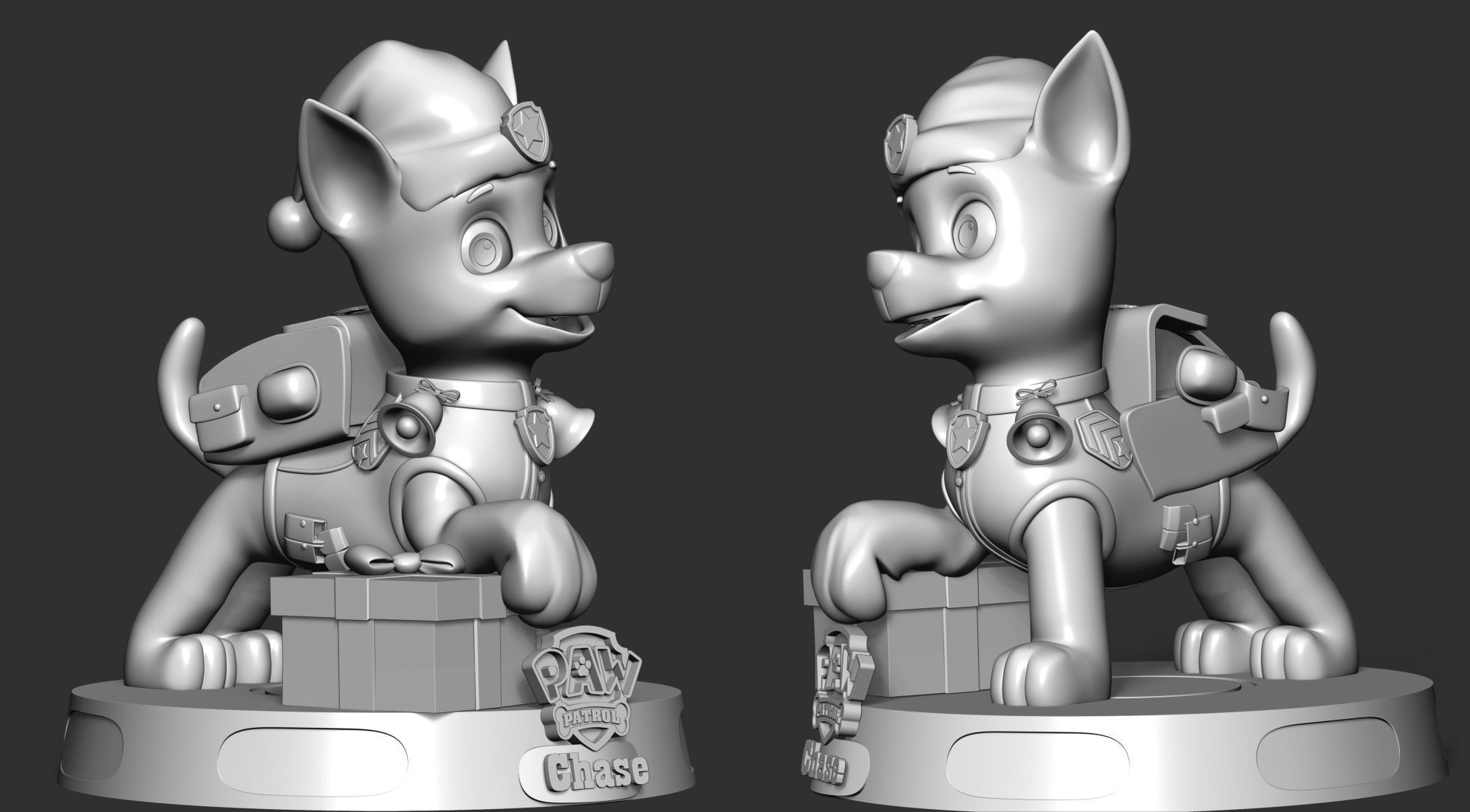 Chase Paw Patrol - Merry Christmas 3D print model_7