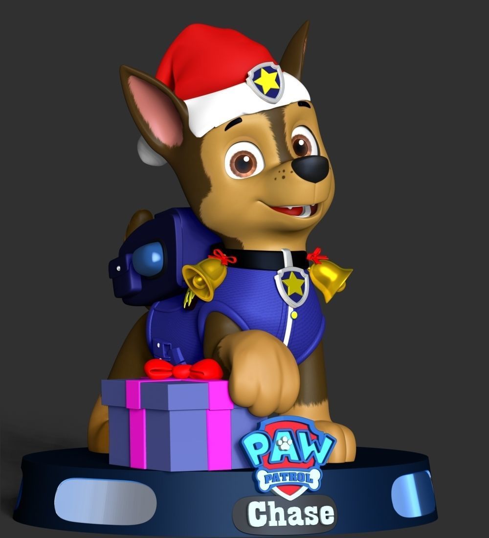 Chase Paw Patrol - Merry Christmas 3D print model_8