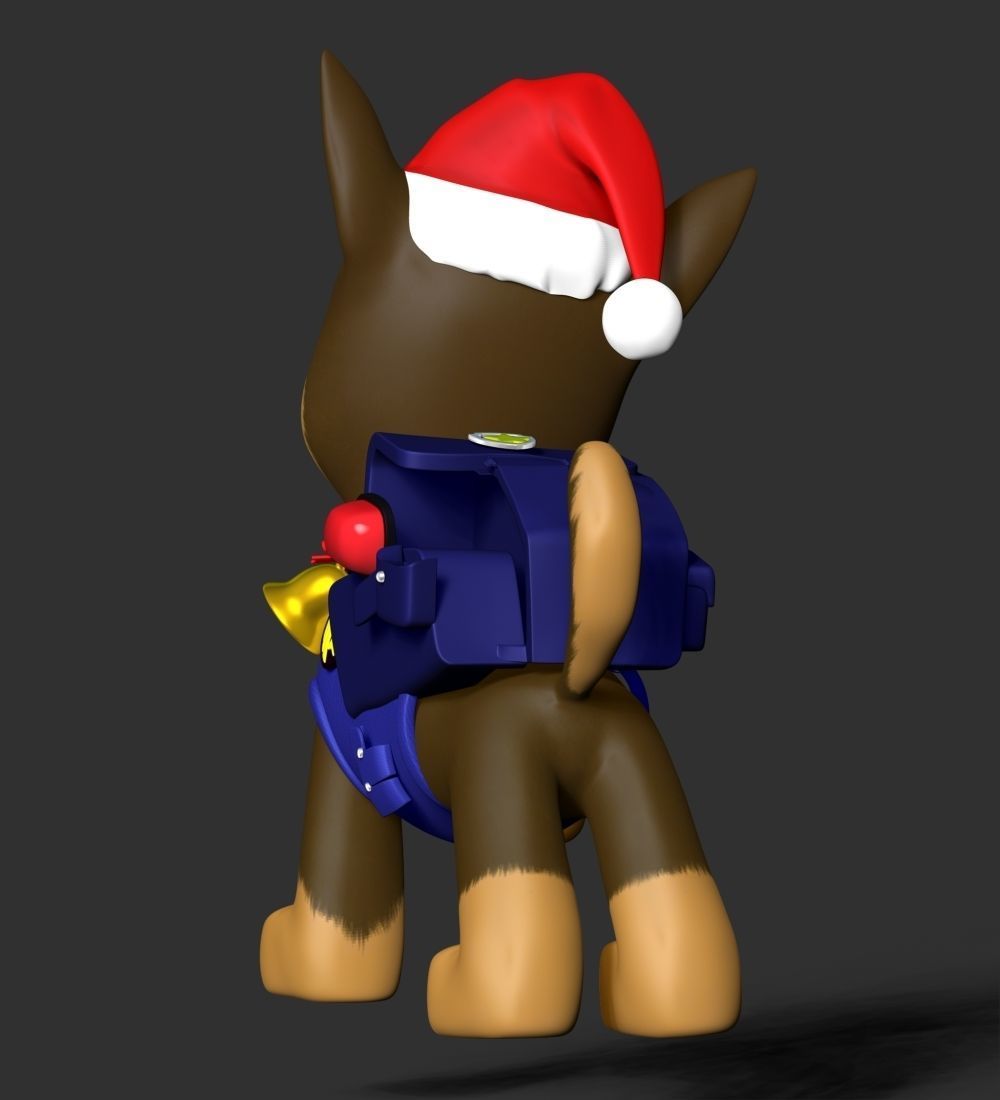 Chase Paw Patrol - Merry Christmas 3D print model_15