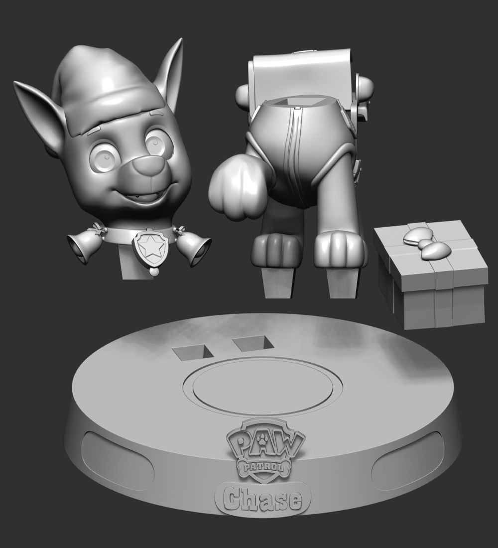 Chase Paw Patrol - Merry Christmas 3D print model_24
