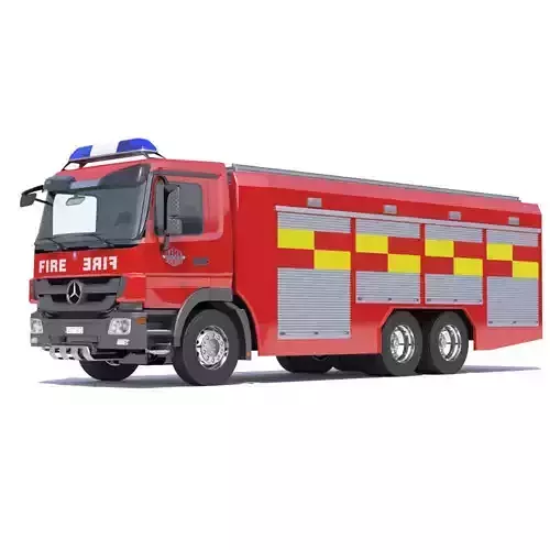 Mercedes Actros Fire Truck 3D model