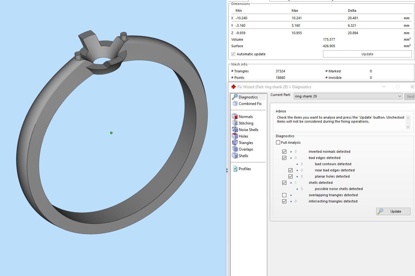 Ring and Studs 029 3D print model_10