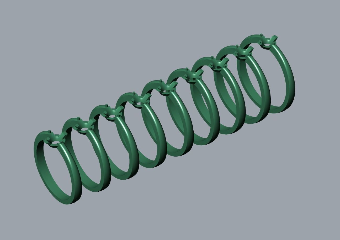 Ring and Studs 029 3D print model_16