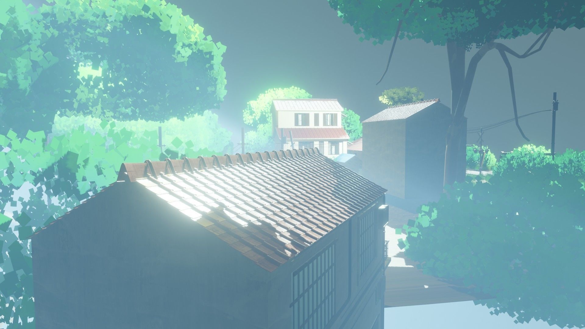 anime village made in blender 3D model_9